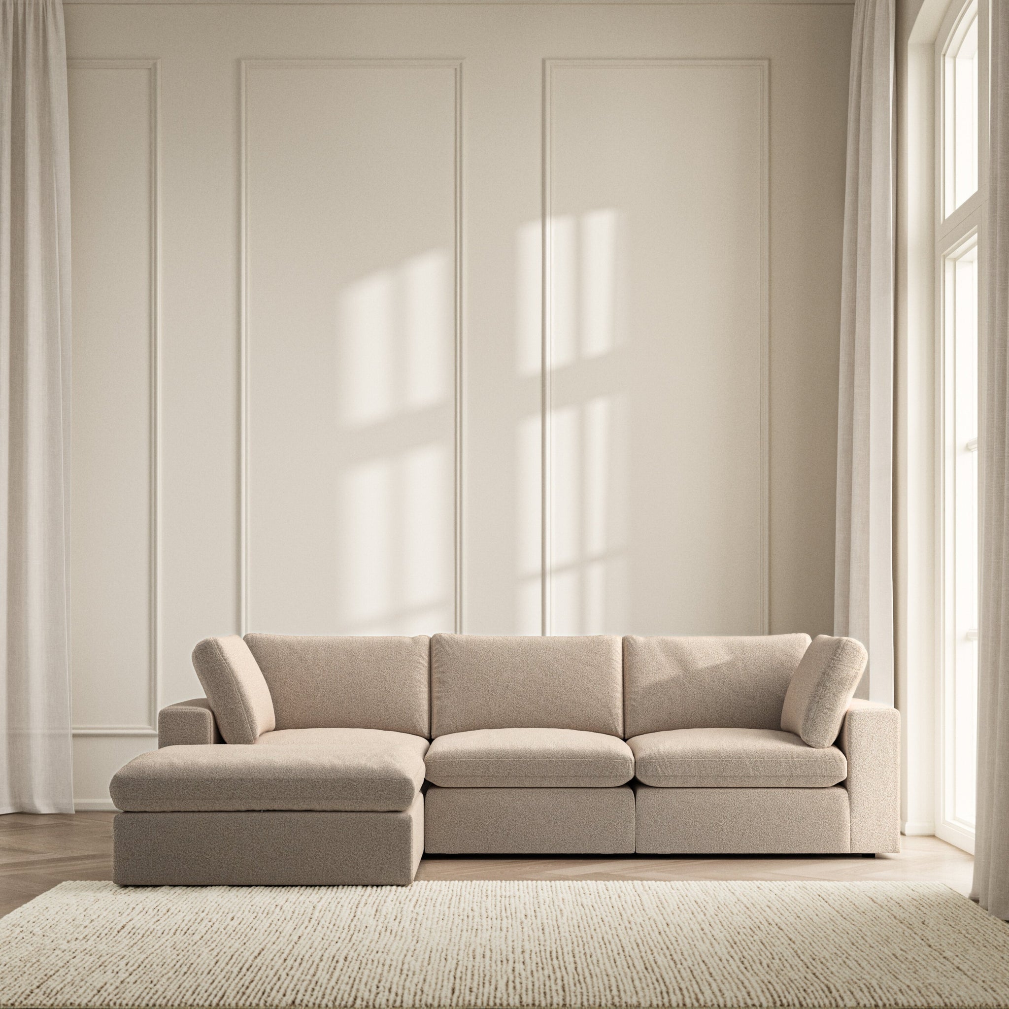 Cloud Chaise Sofa - Bouclé