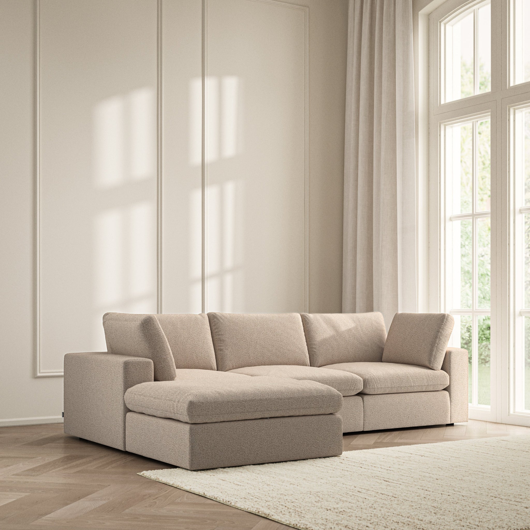 Cloud Chaise Sofa - Bouclé