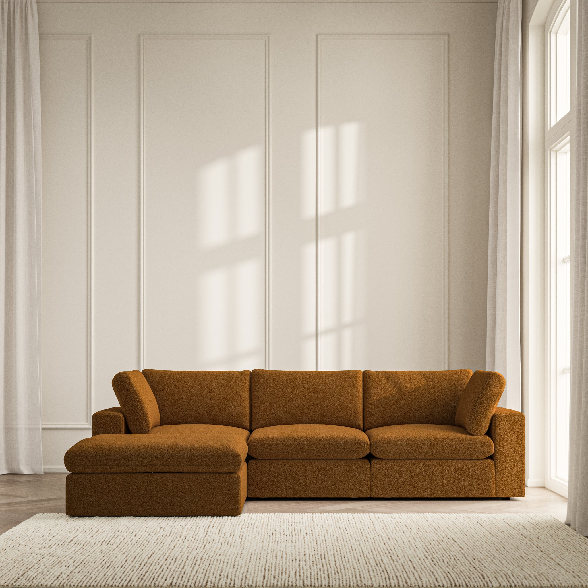 Cloud Chaise Sofa - Bouclé