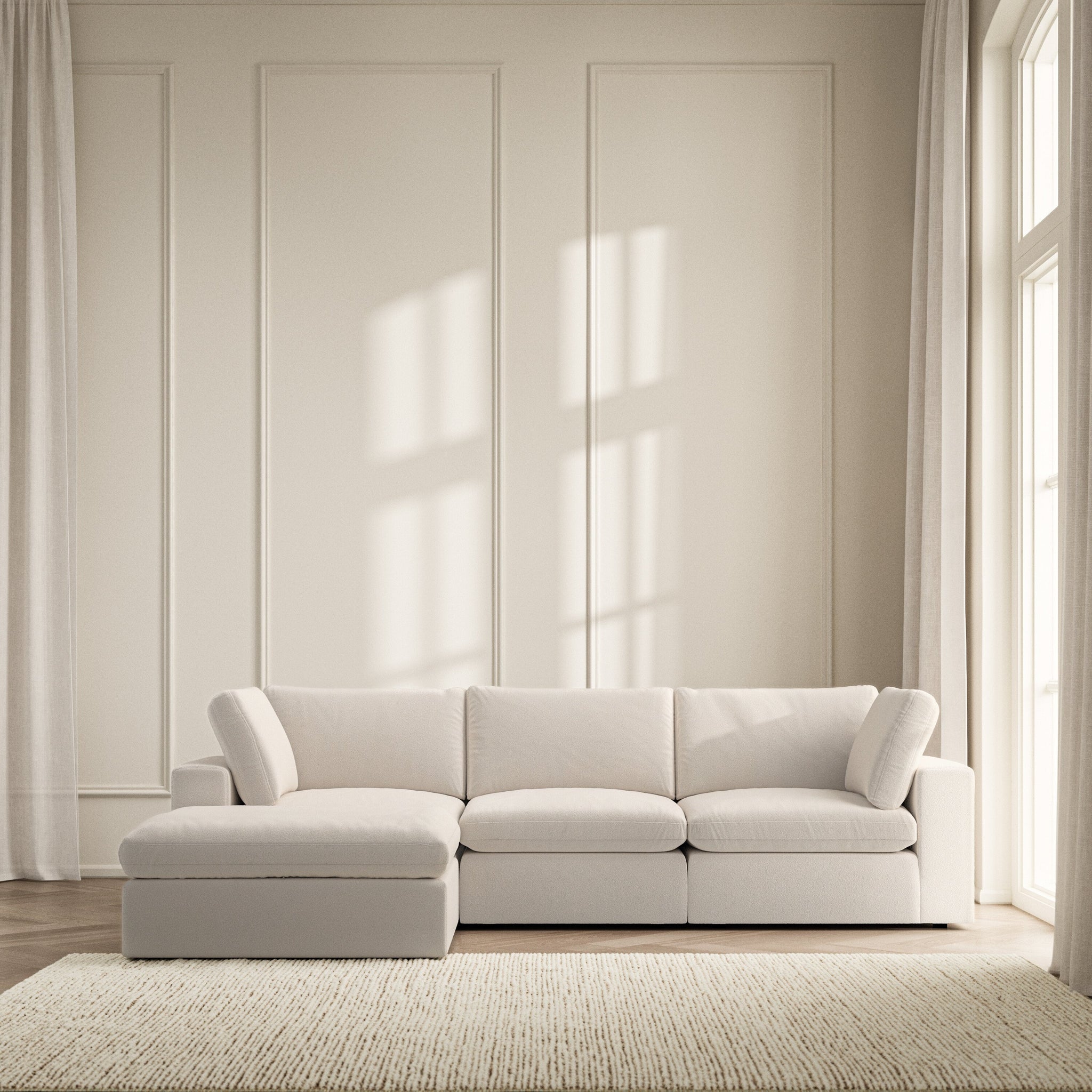 Cloud Chaise Sofa - Bouclé