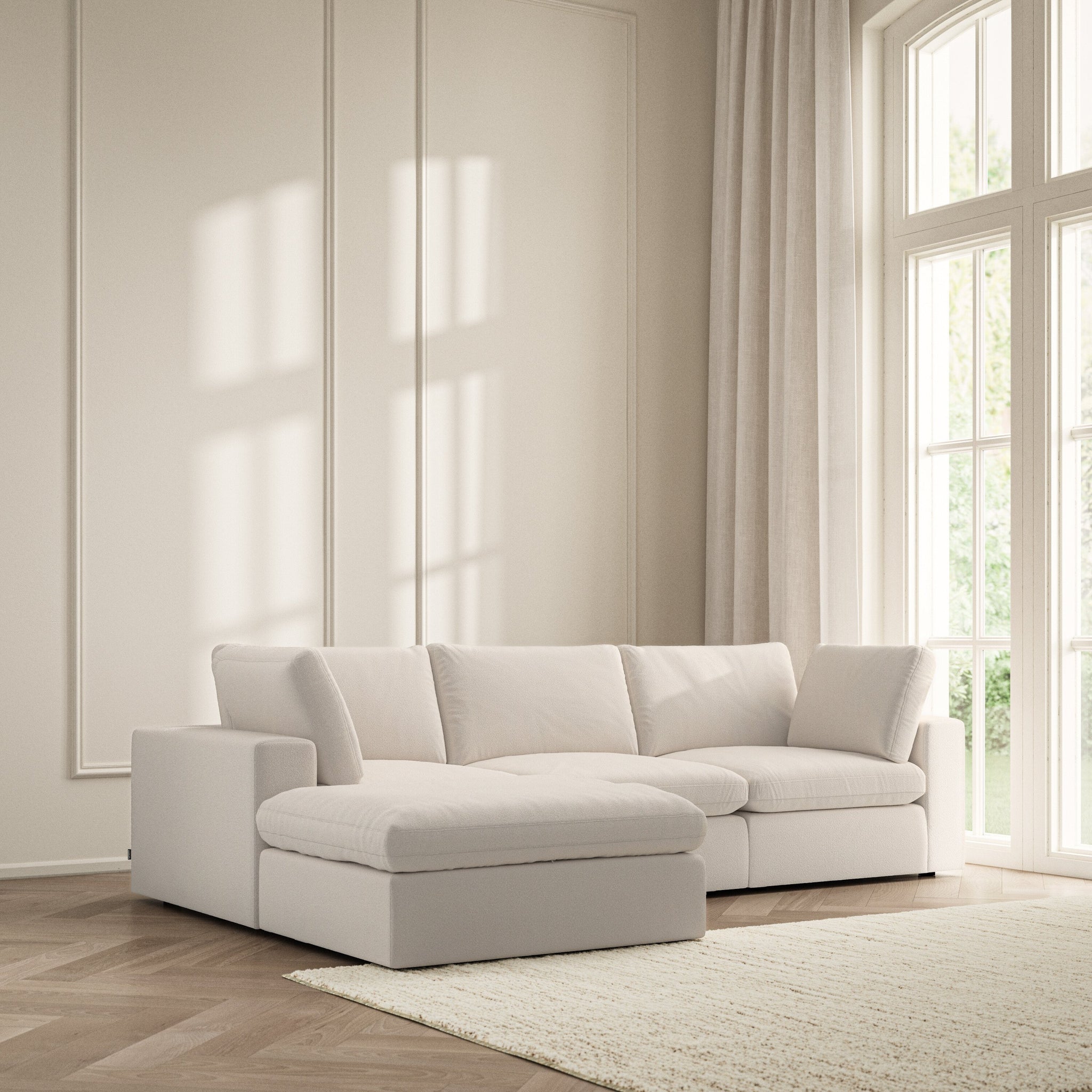 Cloud Chaise Sofa - Bouclé