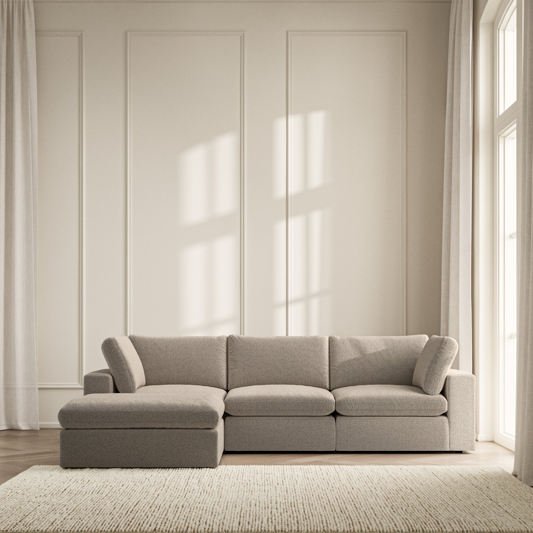Cloud Chaise Sofa - Bouclé