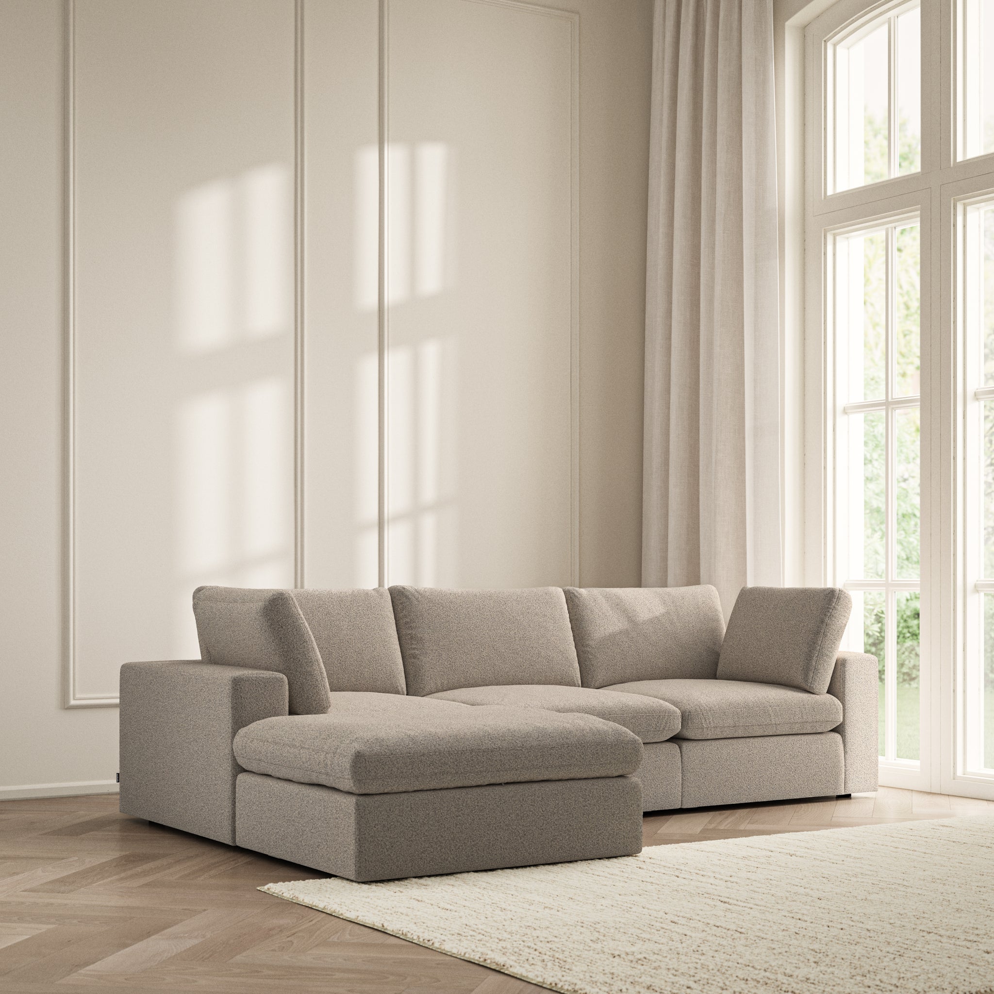 Cloud Chaise Sofa - Bouclé
