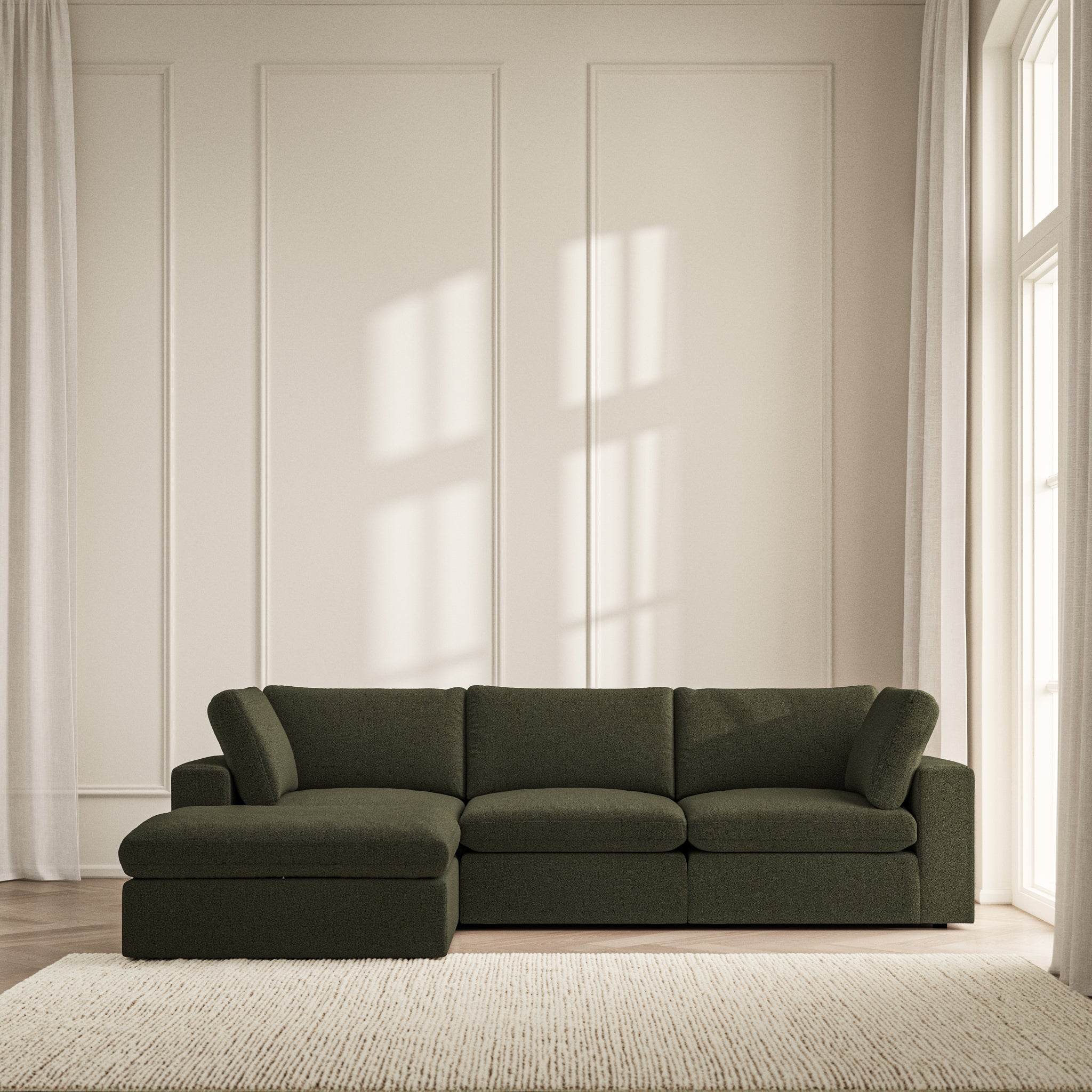 Cloud Chaise Sofa - Bouclé
