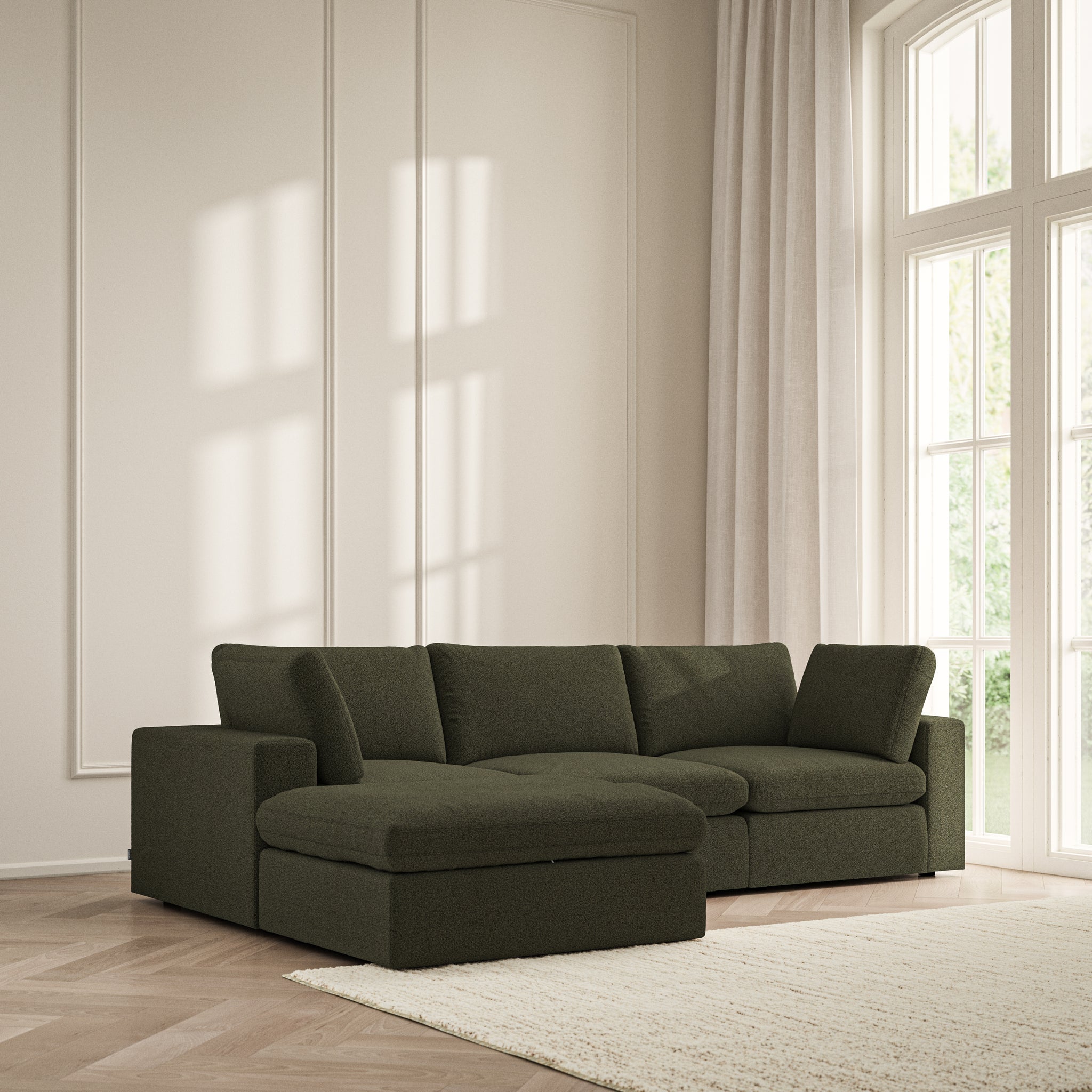 Cloud Chaise Sofa - Bouclé