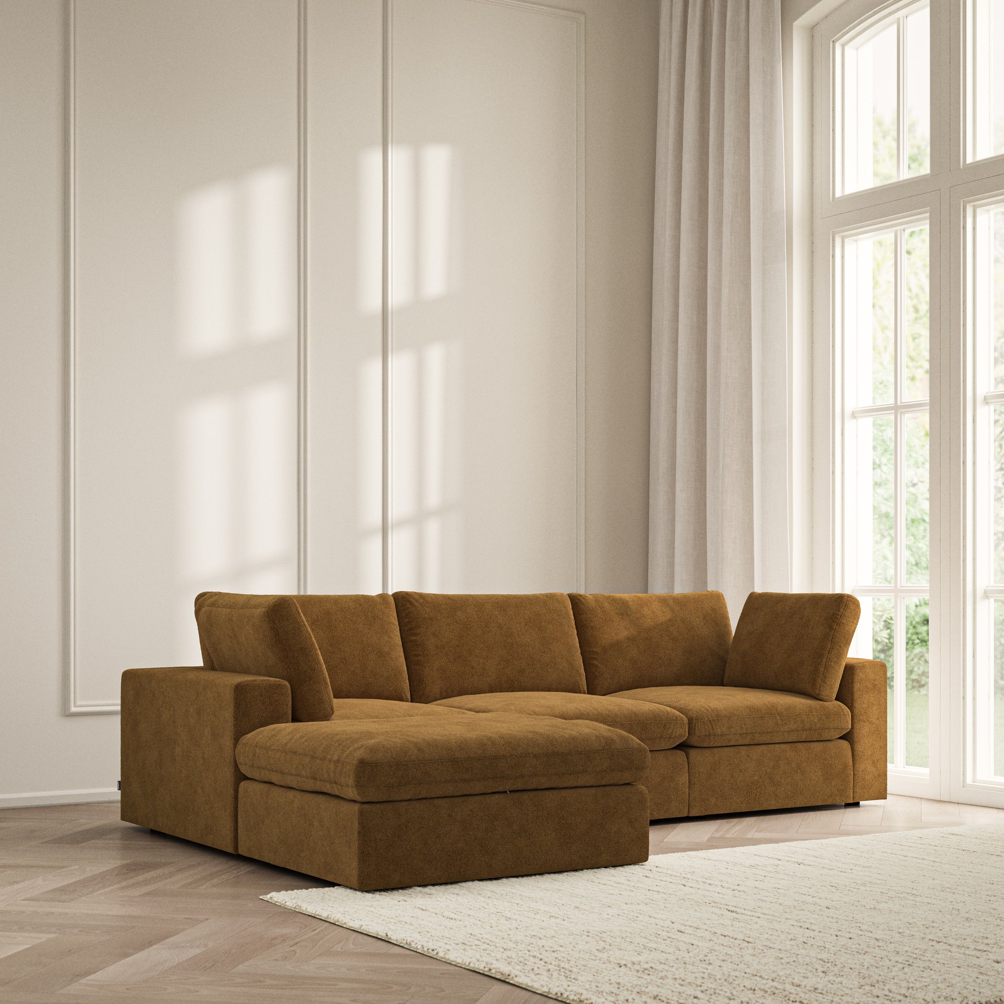 Cloud Chaise Sofa - Soft Bouclé