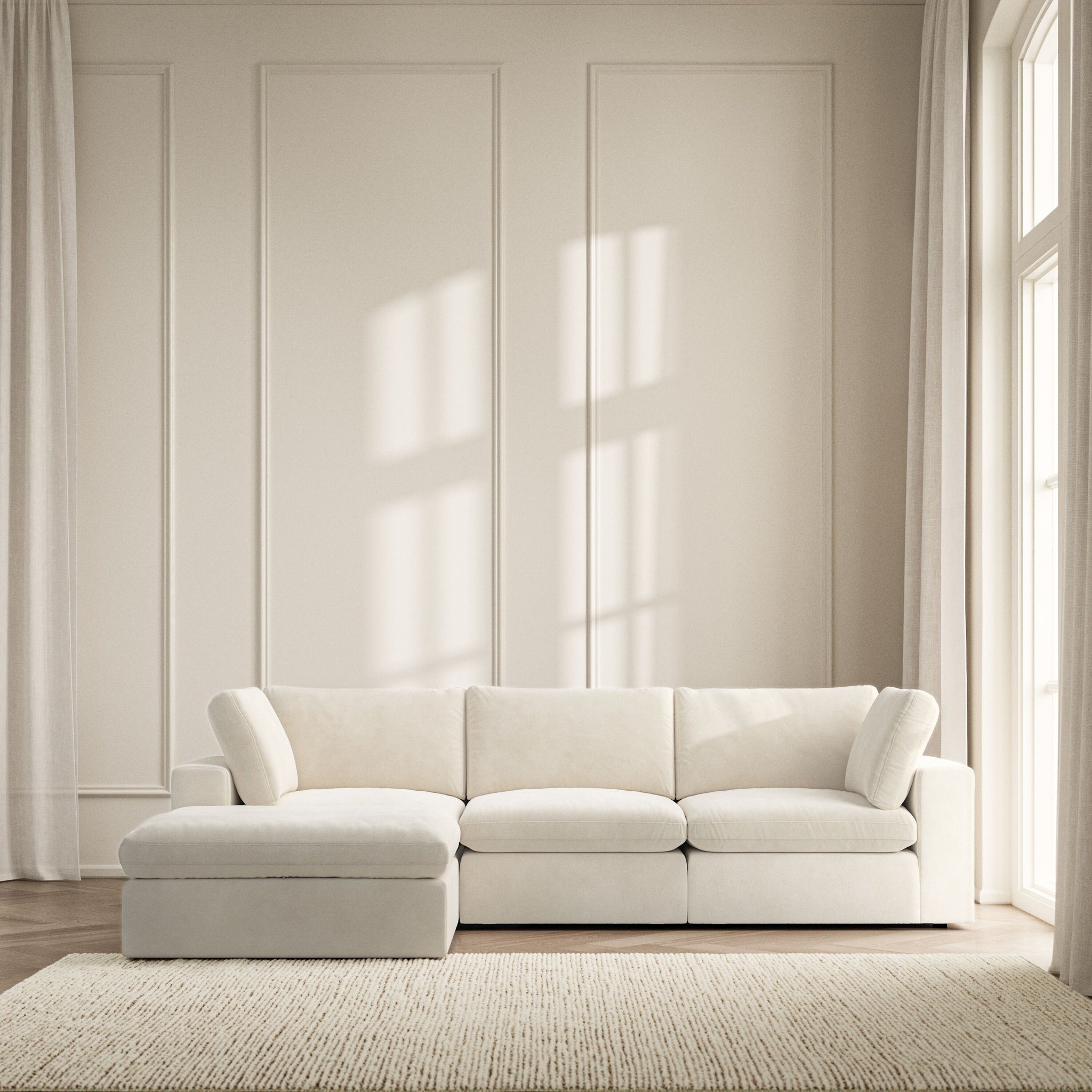 Cloud Chaise Sofa - Soft Bouclé