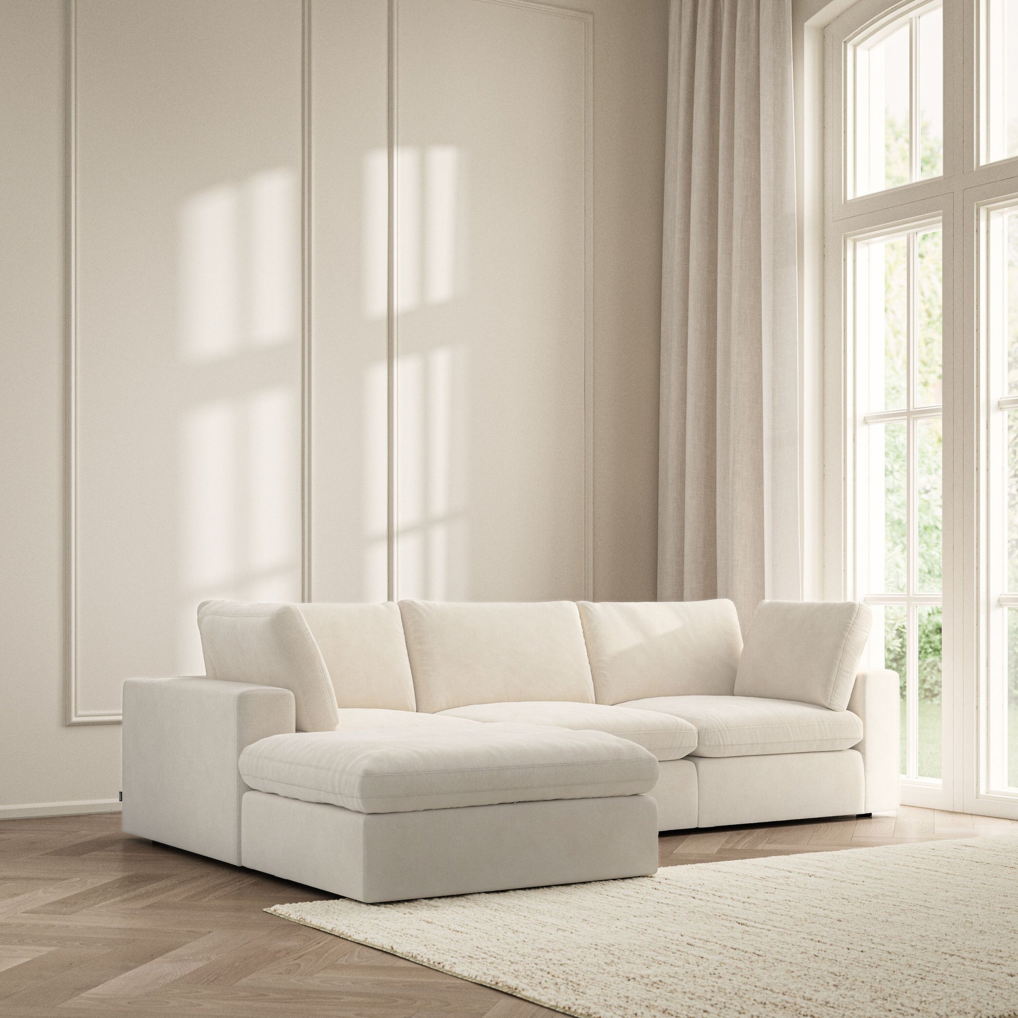Cloud Chaise Sofa - Soft Bouclé