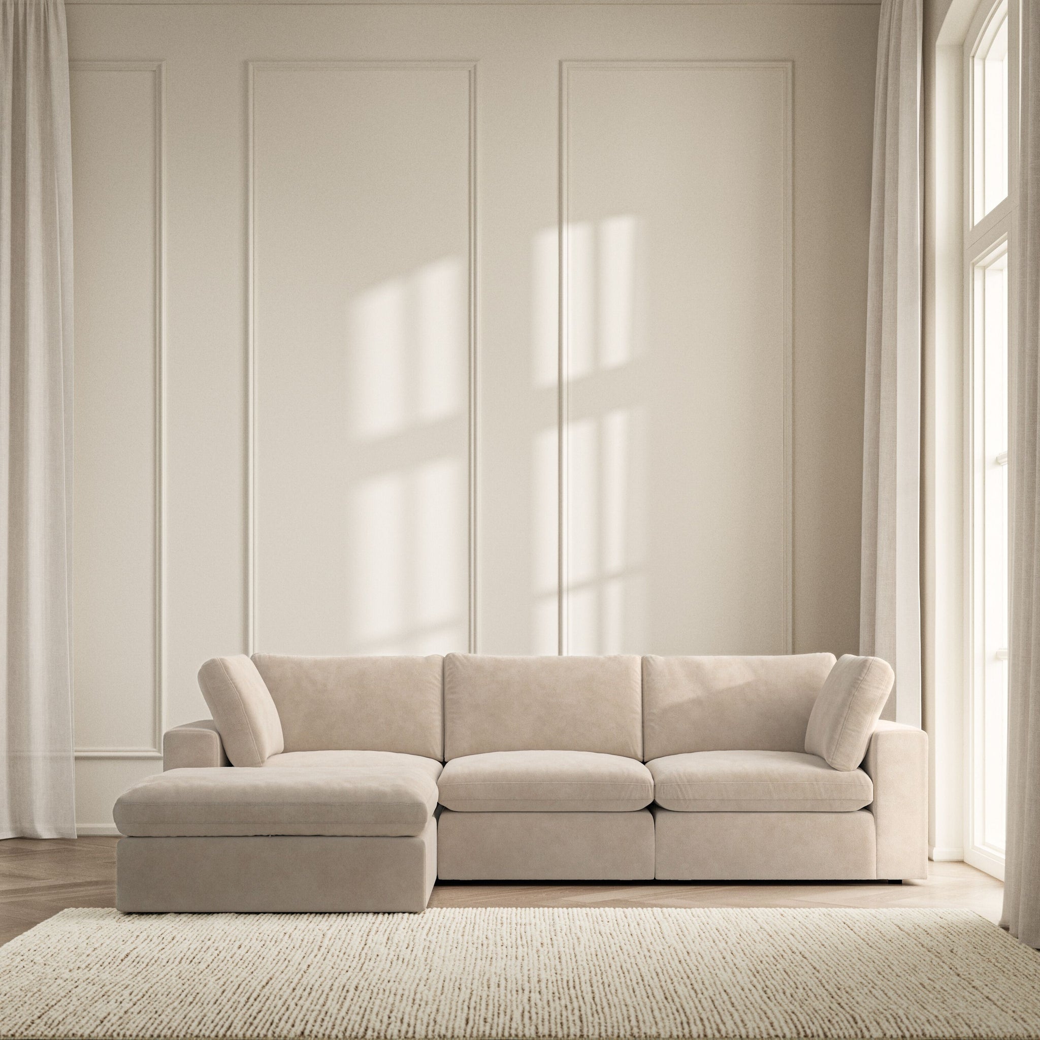 Cloud Chaise Sofa - Soft Bouclé