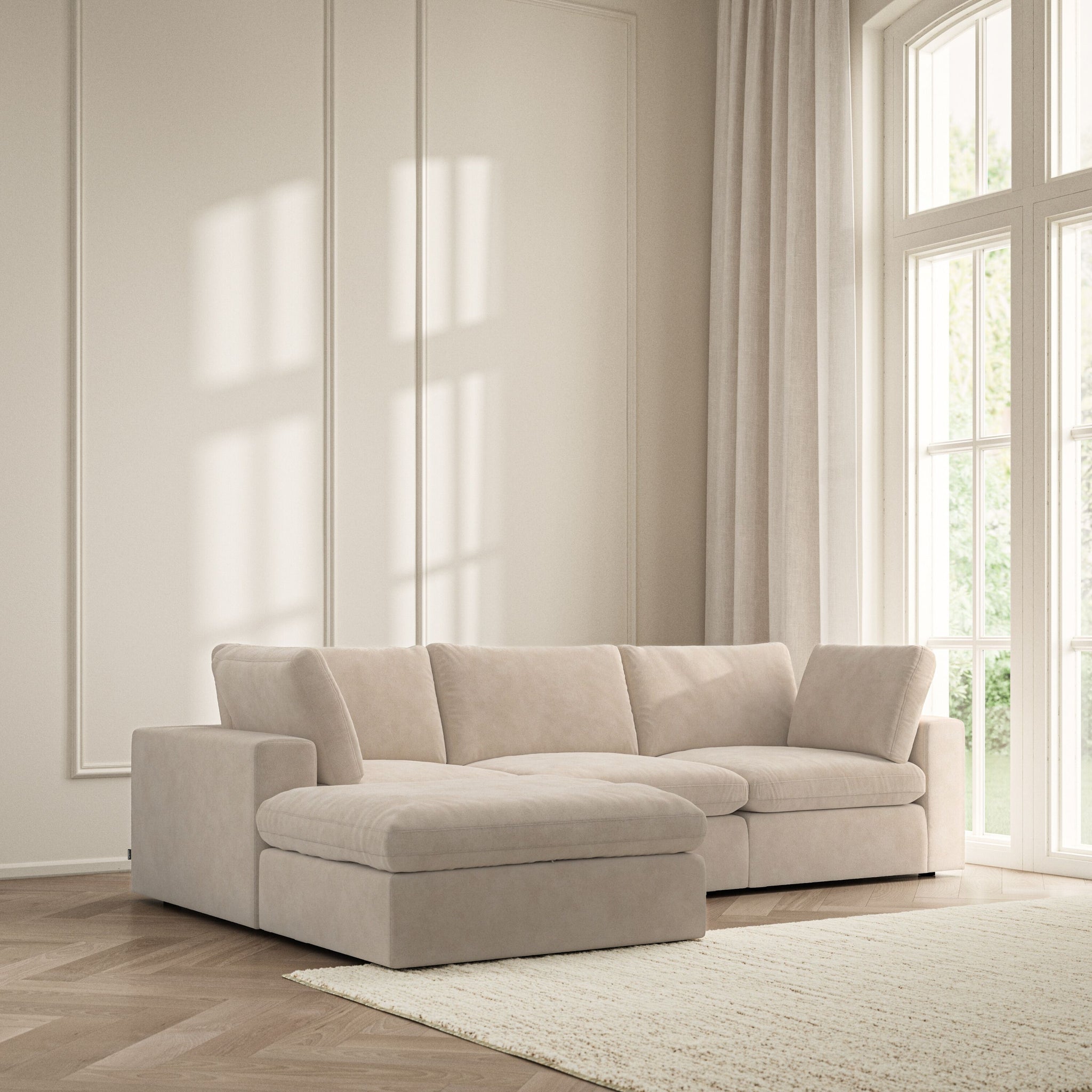 Cloud Chaise Sofa - Soft Bouclé