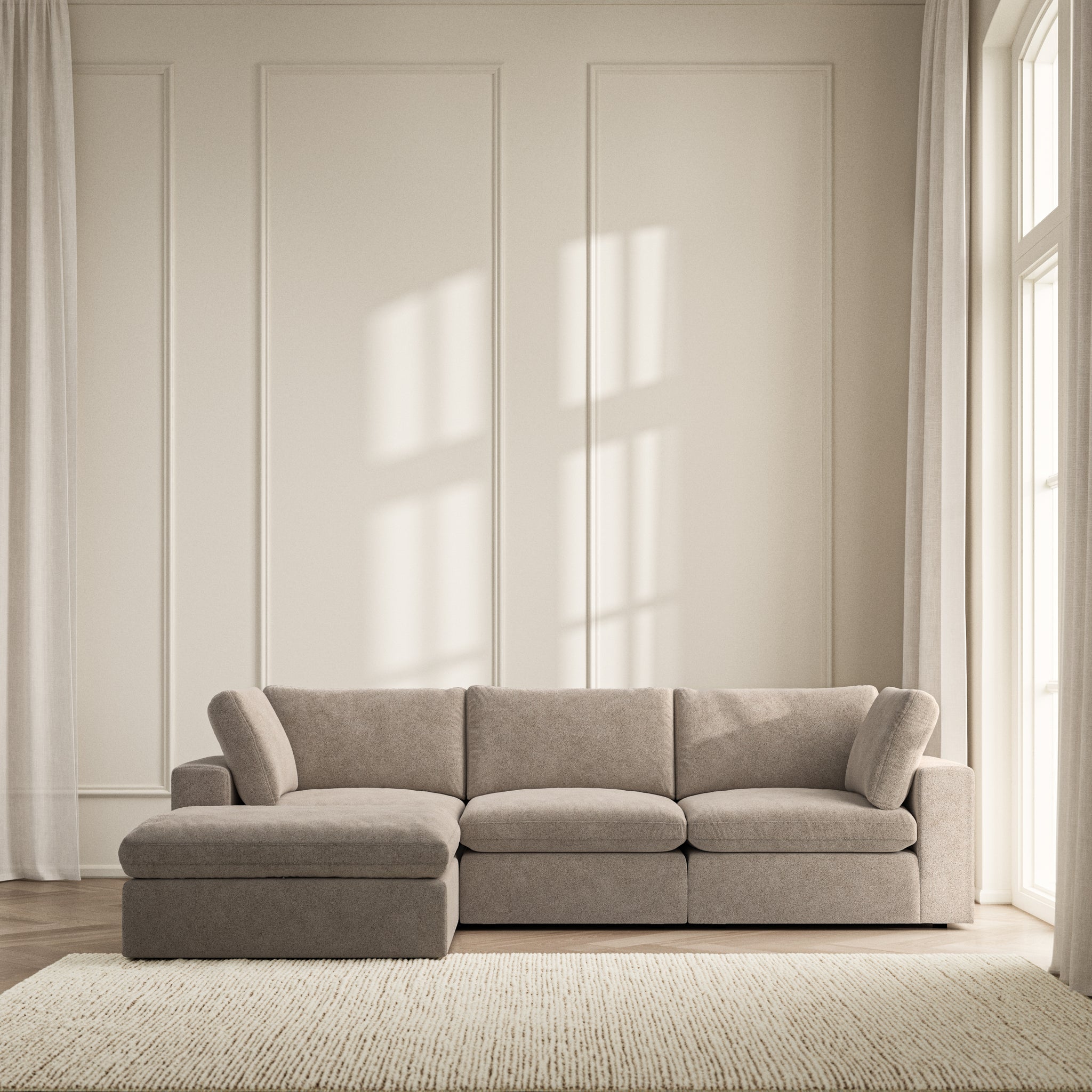 Cloud Chaise Sofa - Soft Bouclé