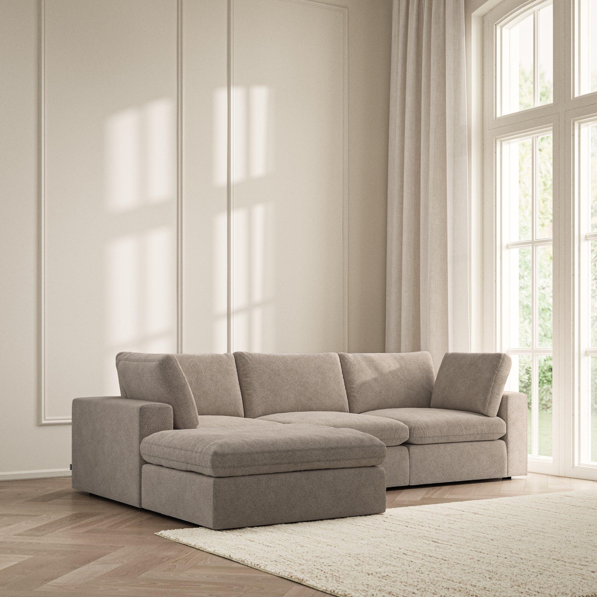 Cloud Chaise Sofa - Soft Bouclé