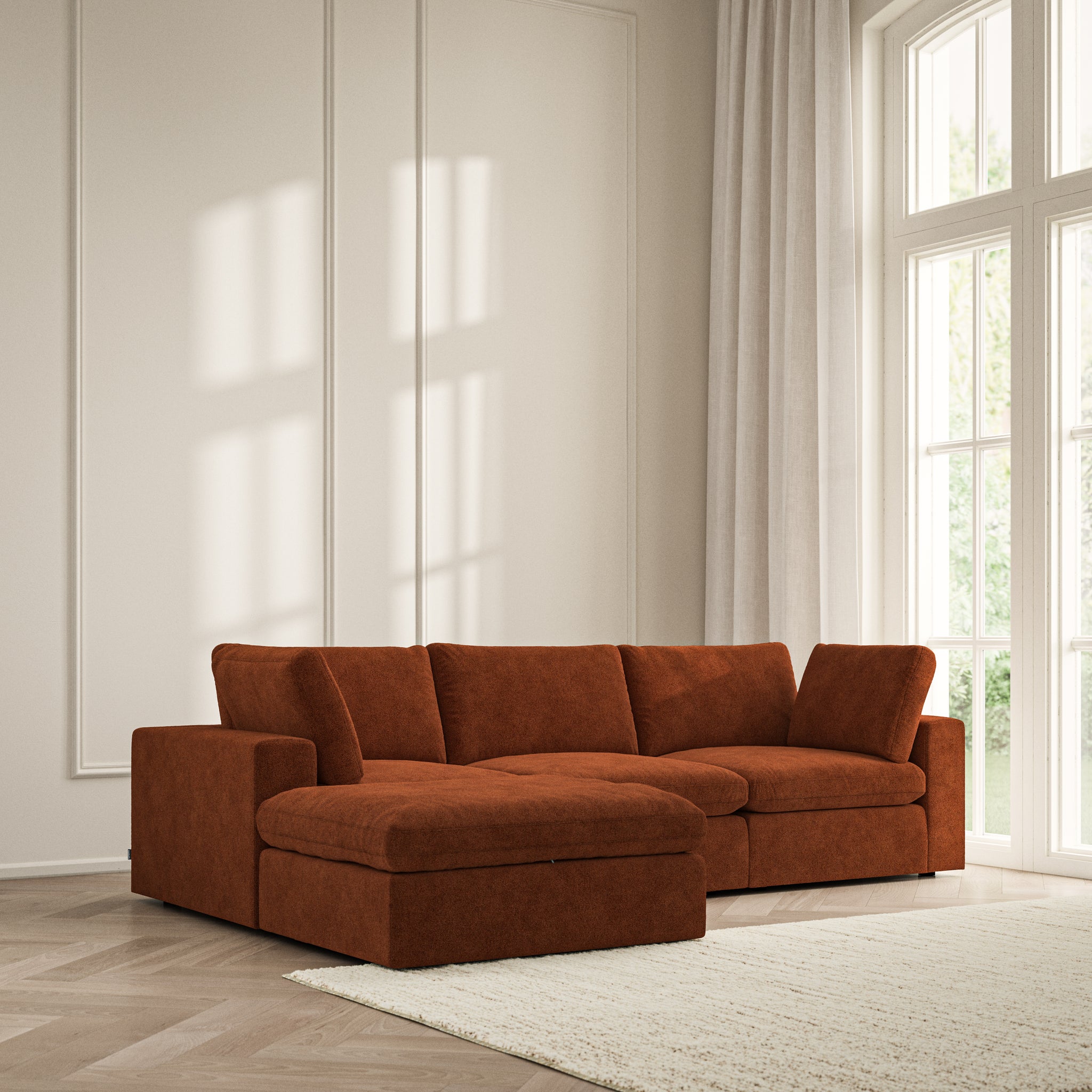 Cloud Chaise Sofa - Soft Bouclé