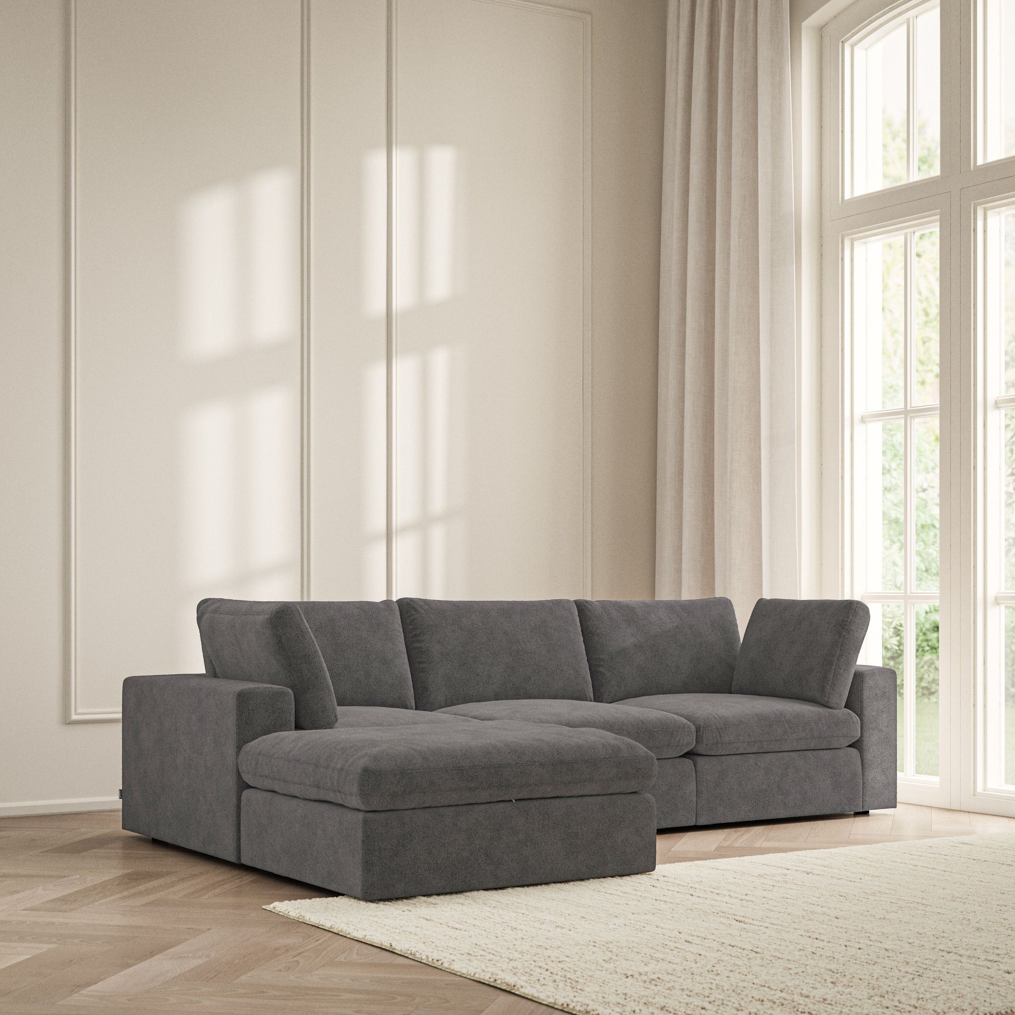 Cloud Chaise Sofa - Soft Bouclé