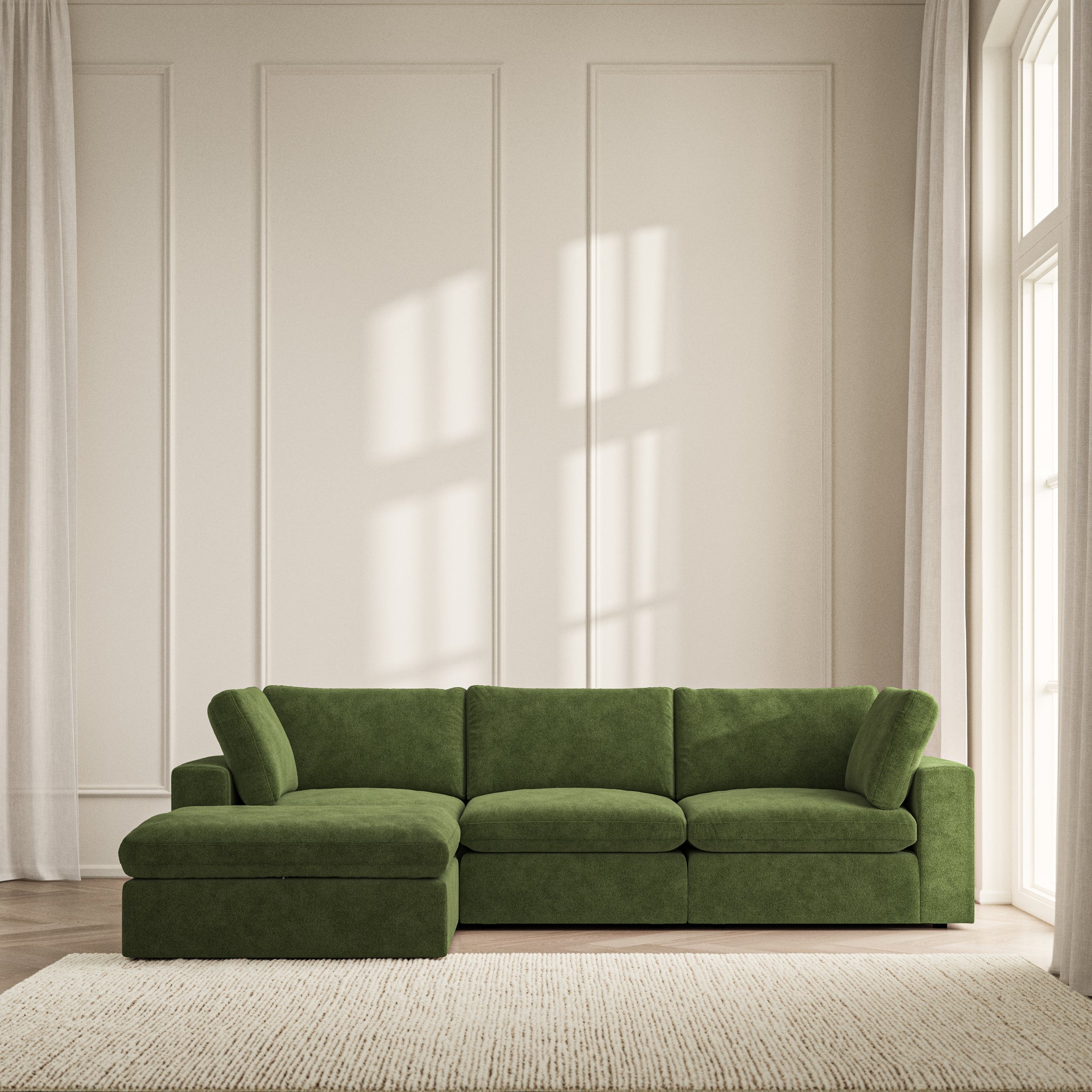 Cloud Chaise Sofa - Soft Bouclé