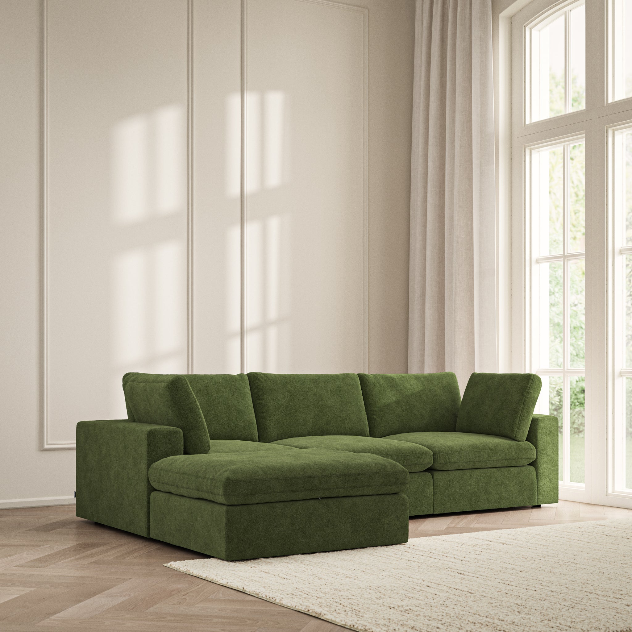 Cloud Chaise Sofa - Soft Bouclé