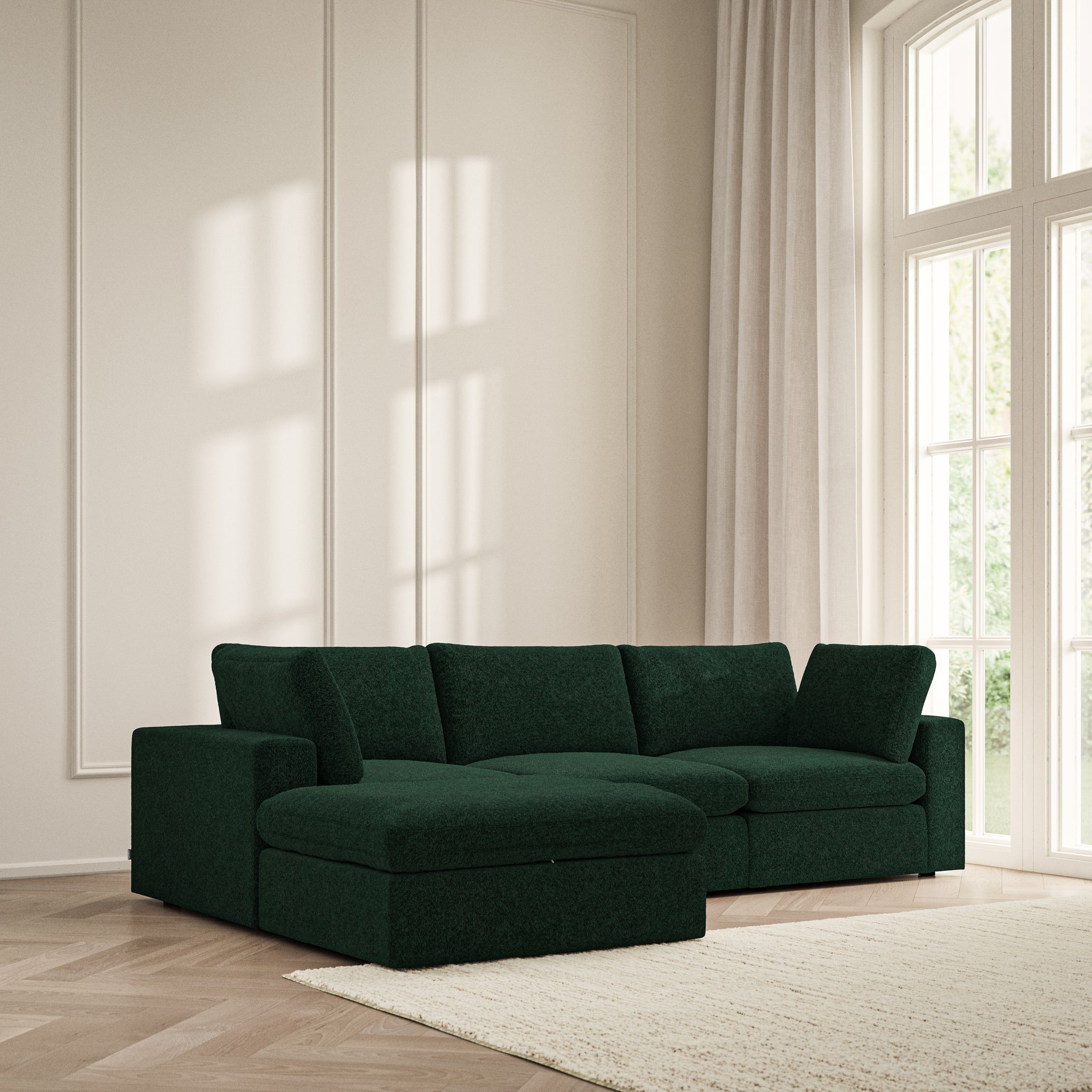 Cloud Chaise Sofa - Soft Teddy