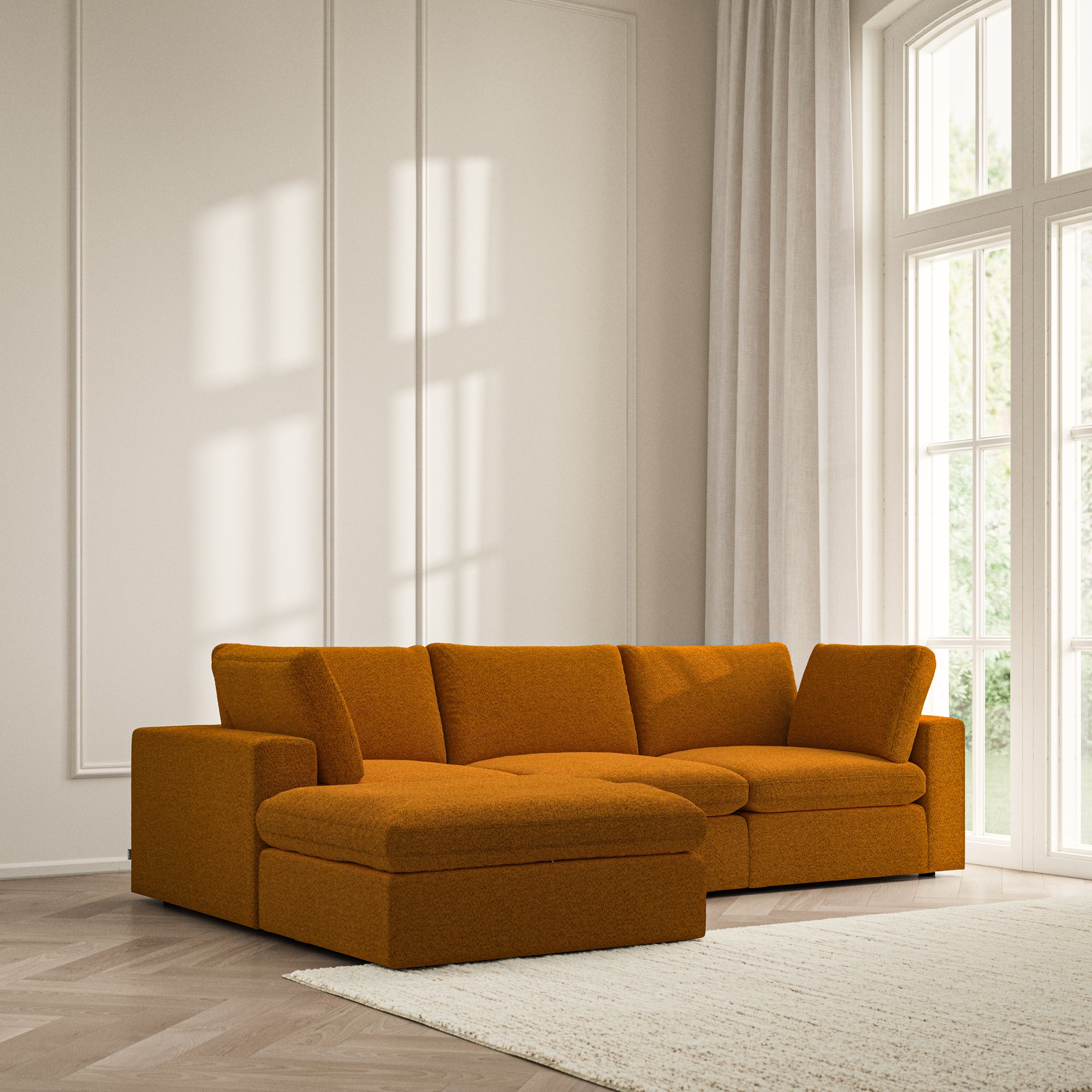 Cloud Chaise Sofa - Soft Teddy