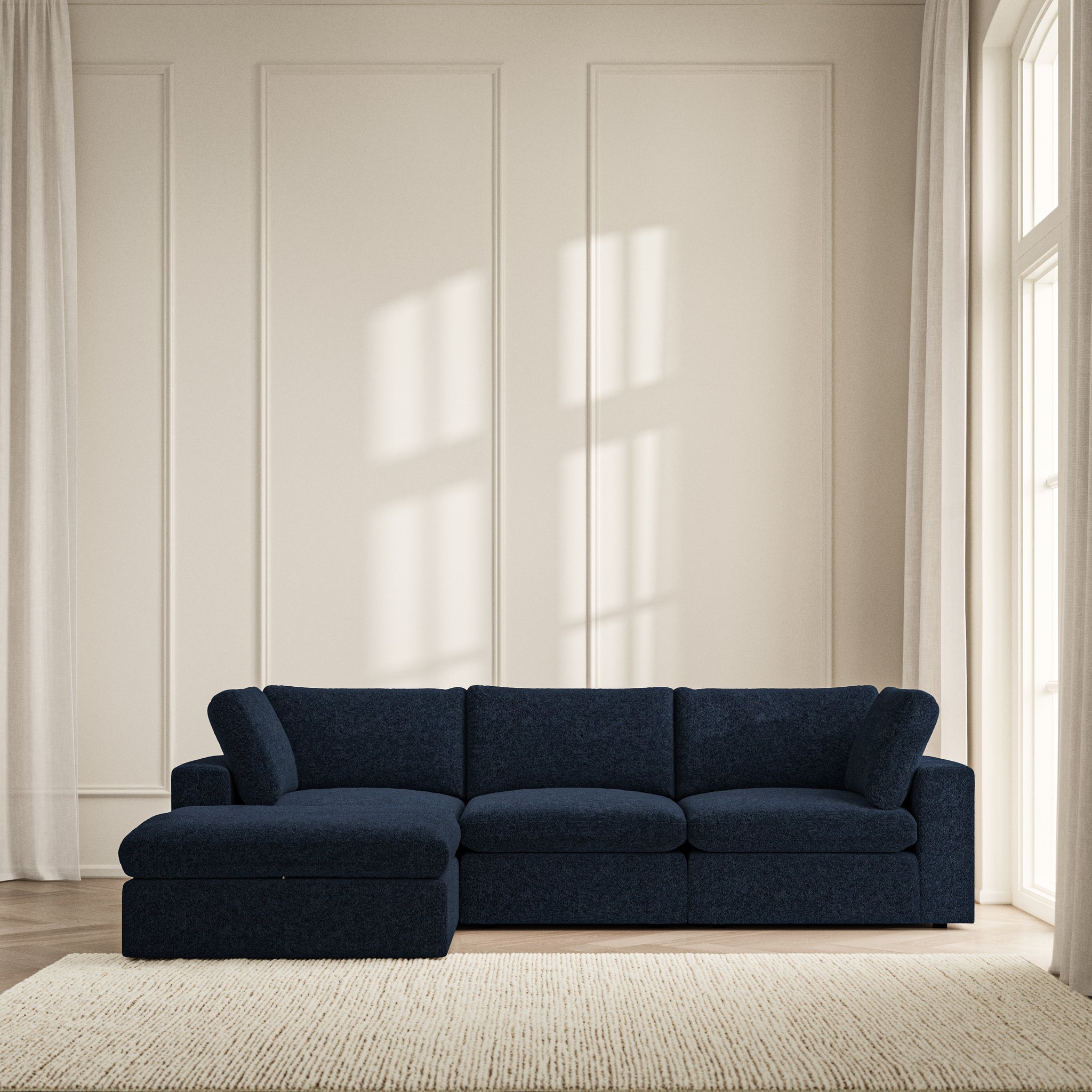 Cloud Chaise Sofa - Soft Teddy