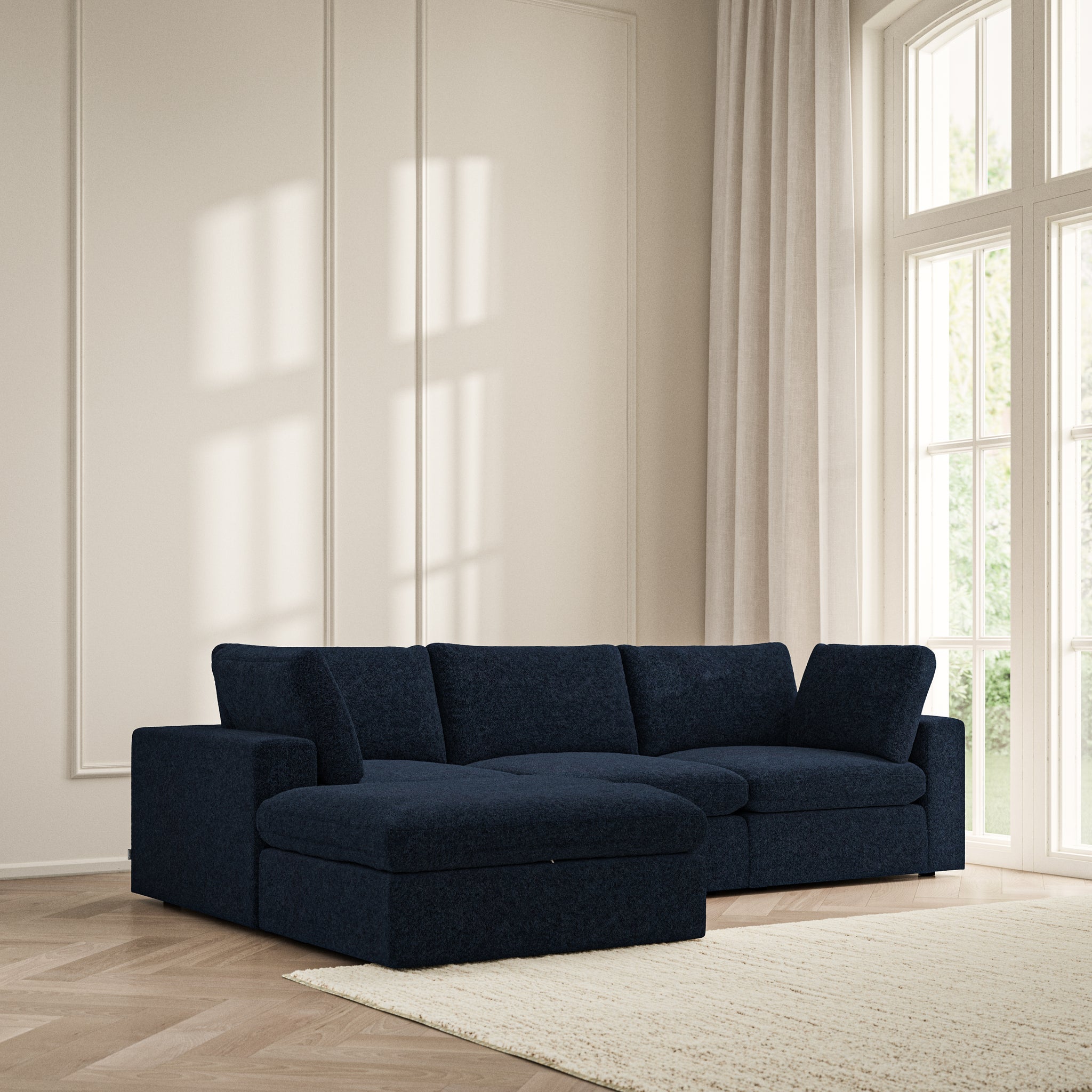 Cloud Chaise Sofa - Soft Teddy