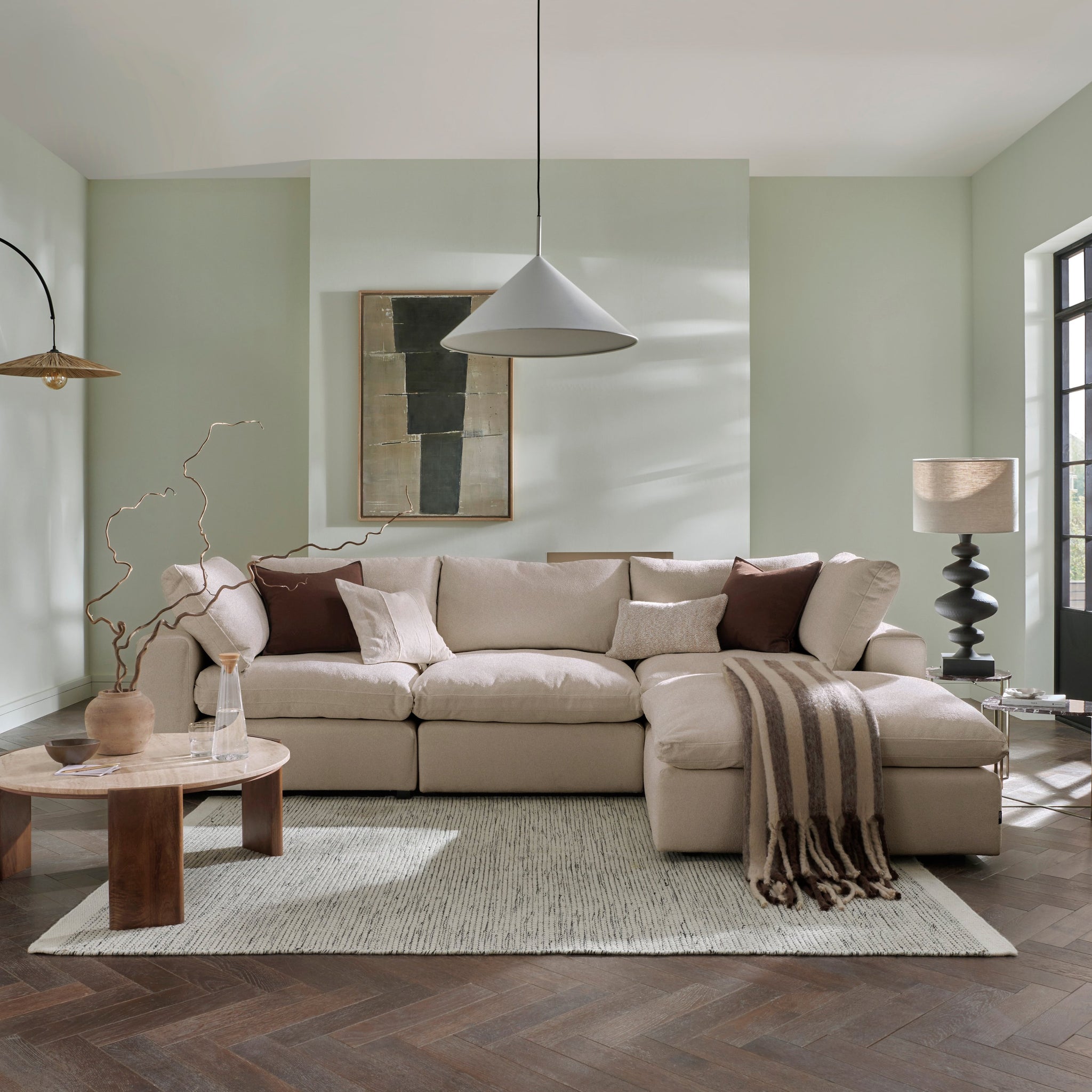 Cloud Chaise Sofa - Soft Teddy
