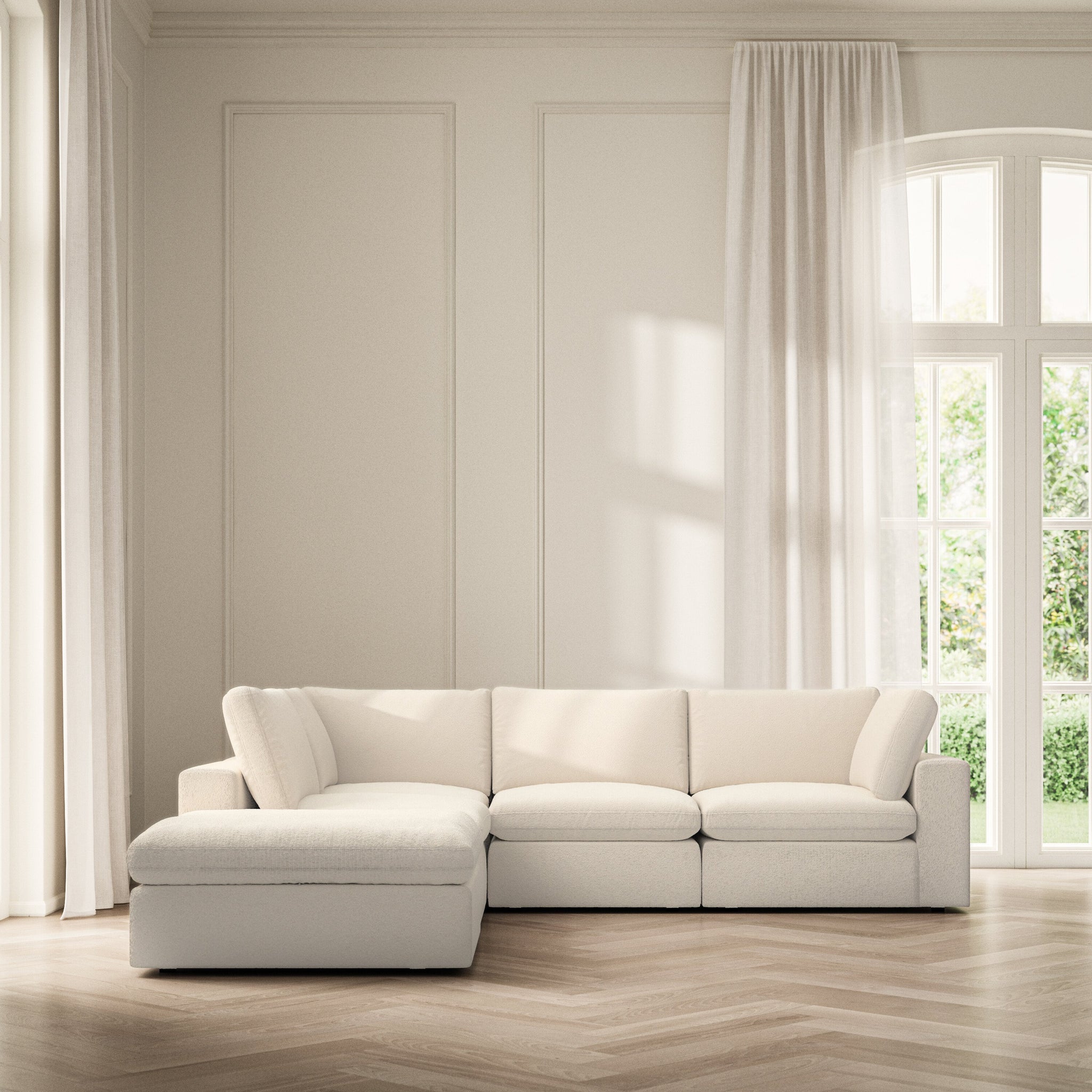 Cloud Corner Chaise LHF - Soft Teddy