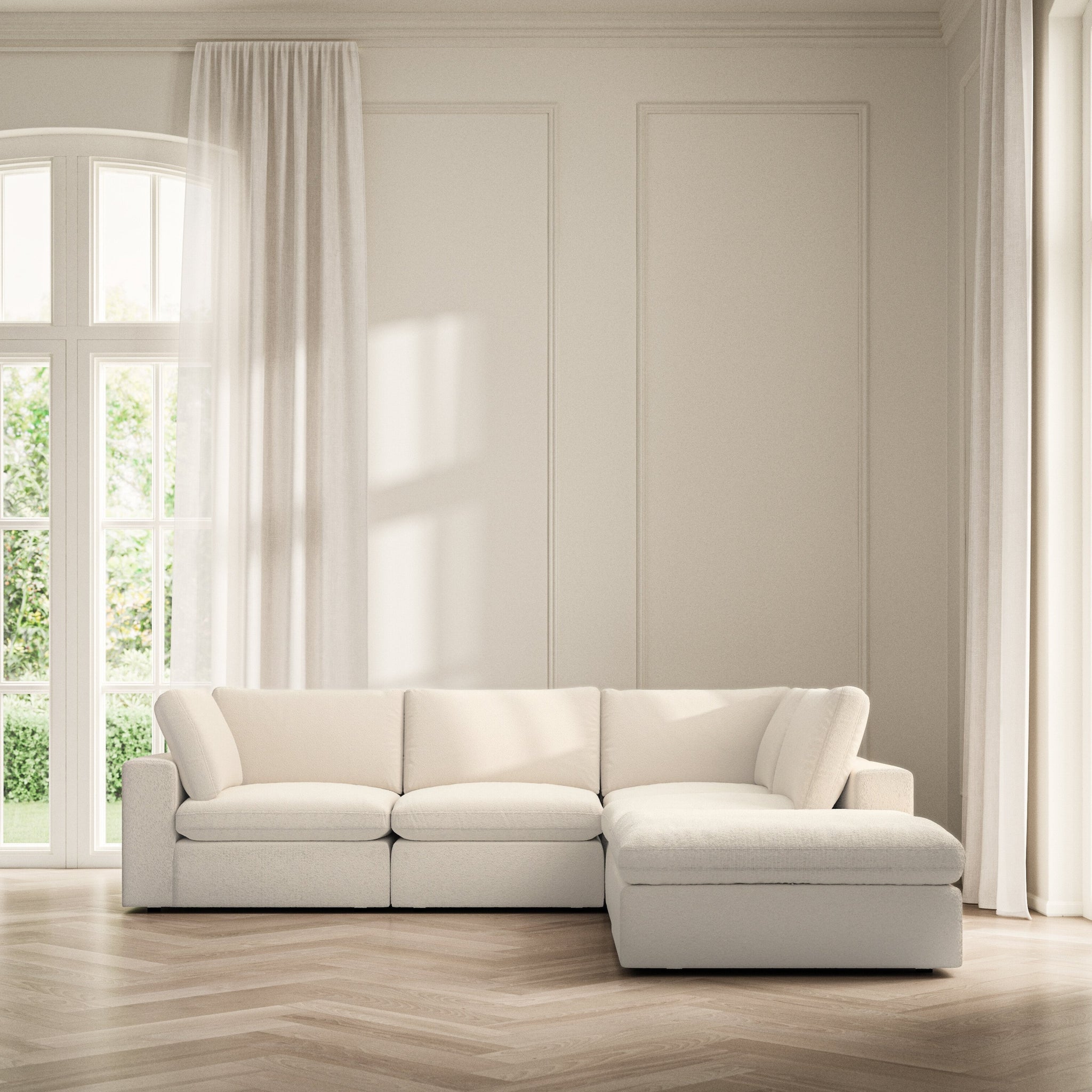 Cloud Corner Chaise RHF - Soft Teddy