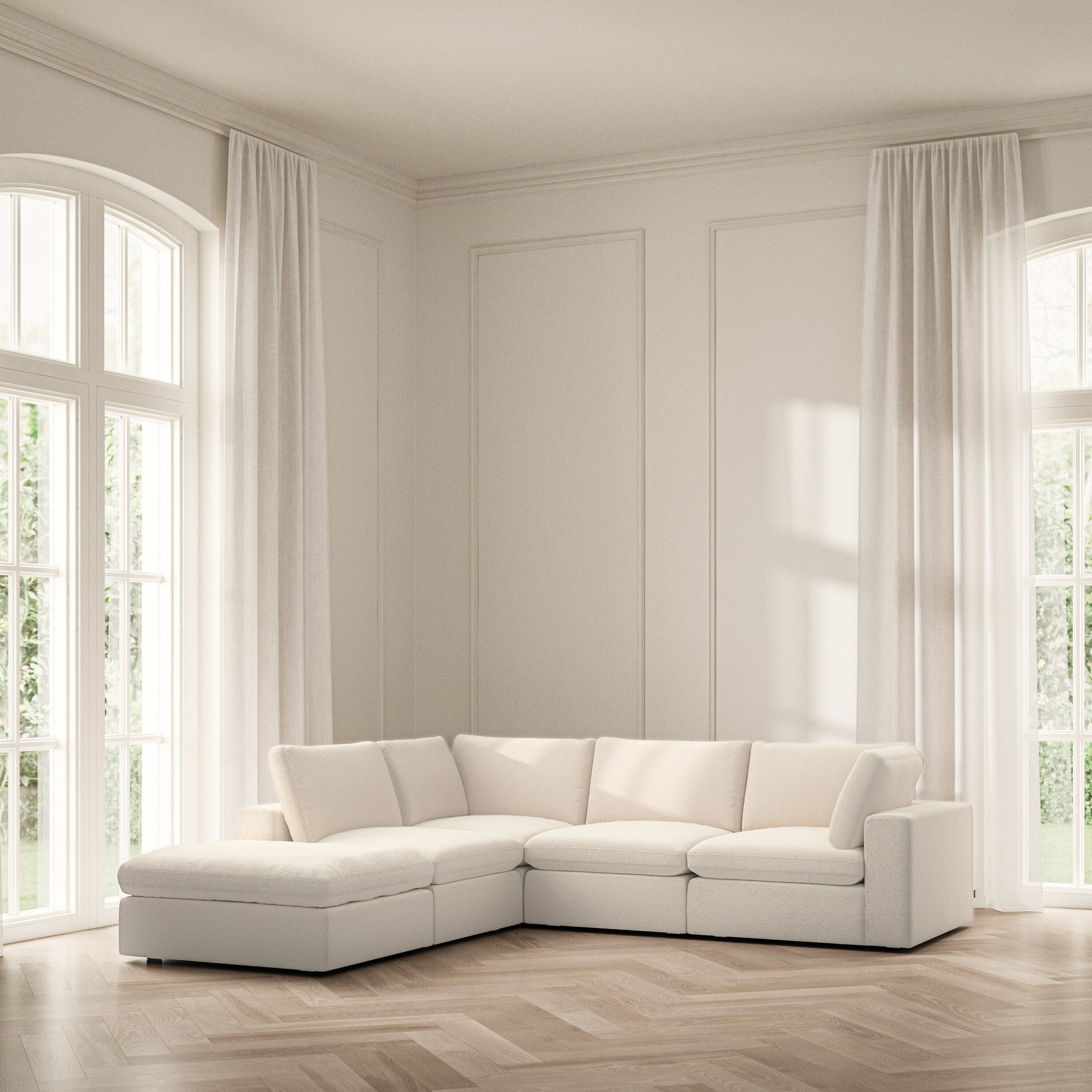 Cloud Corner Chaise LHF - Soft Teddy