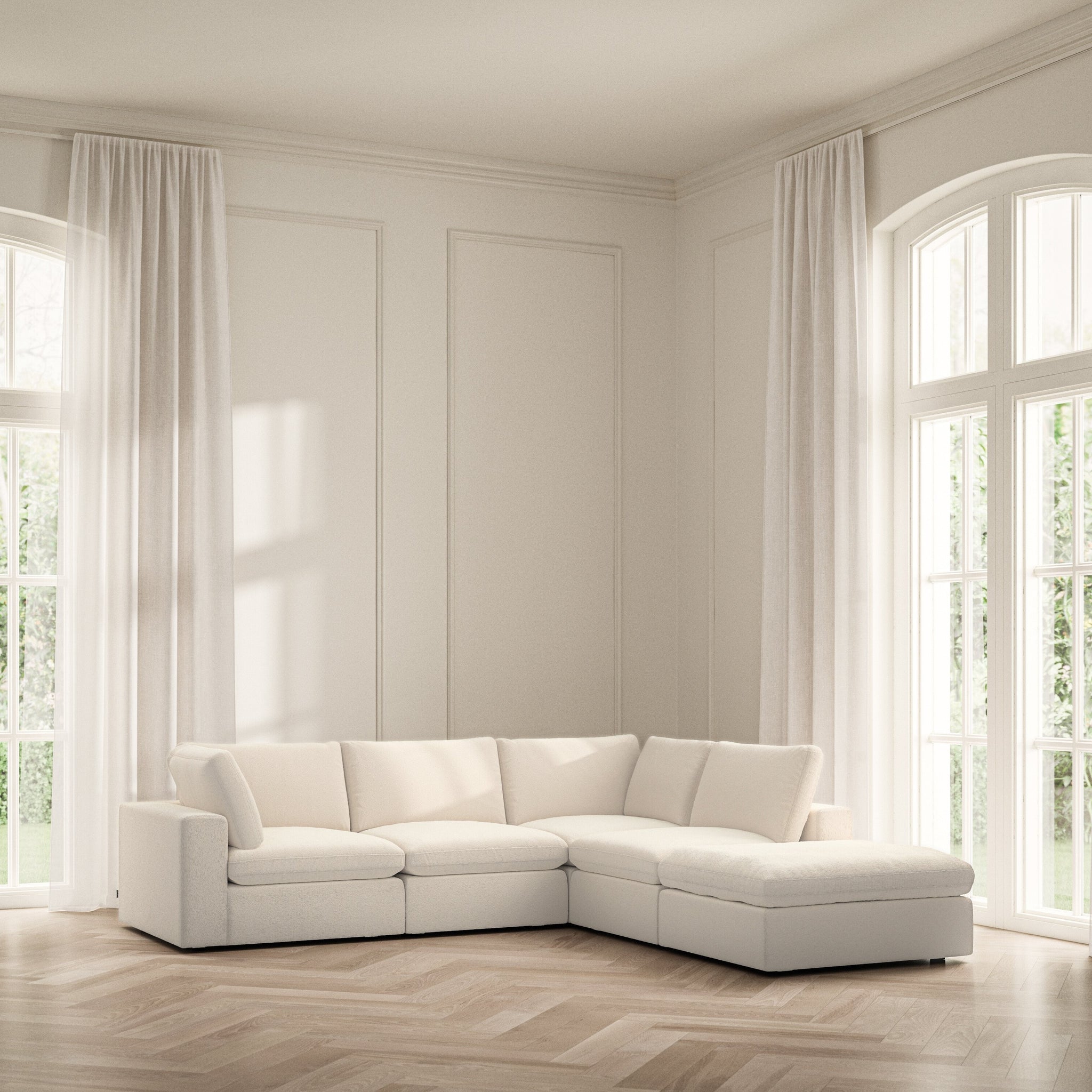 Cloud Corner Chaise RHF - Soft Teddy