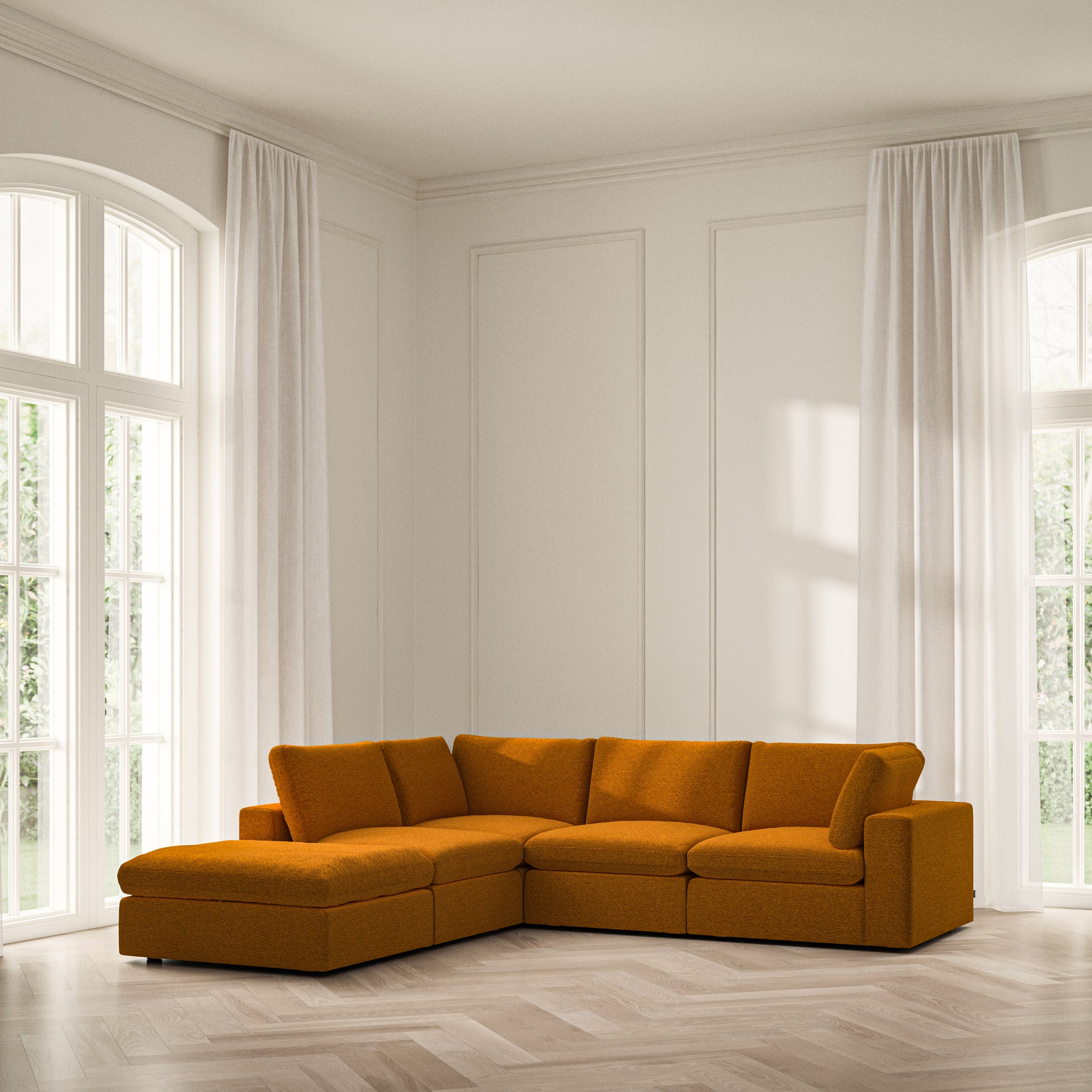 Cloud Corner Chaise LHF - Soft Teddy