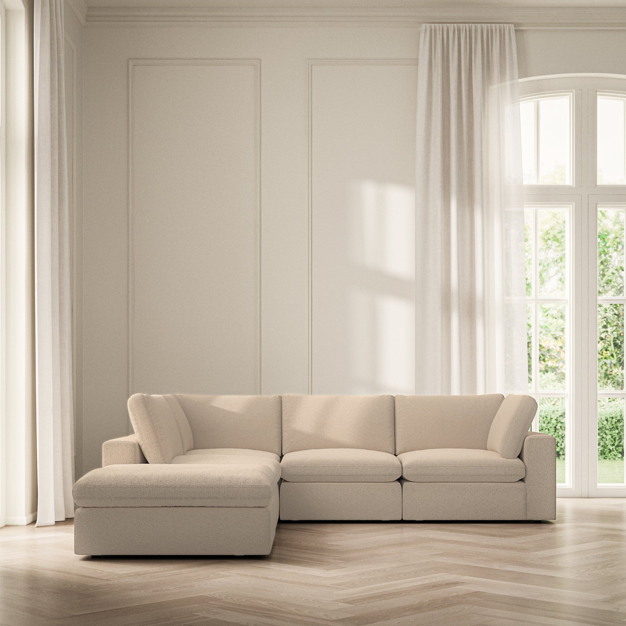 Cloud Corner Chaise LHF - Soft Teddy
