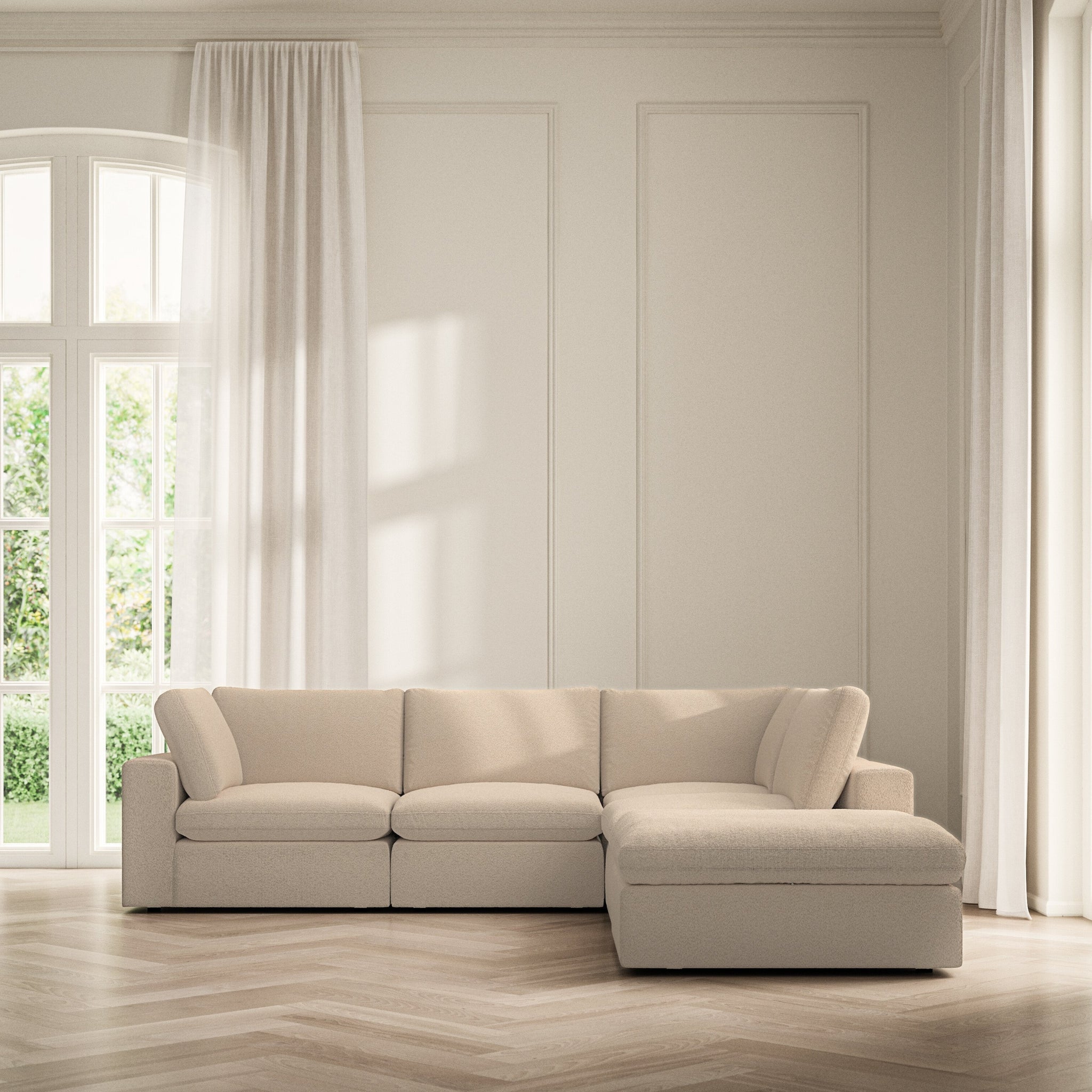 Cloud Corner Chaise RHF - Soft Teddy