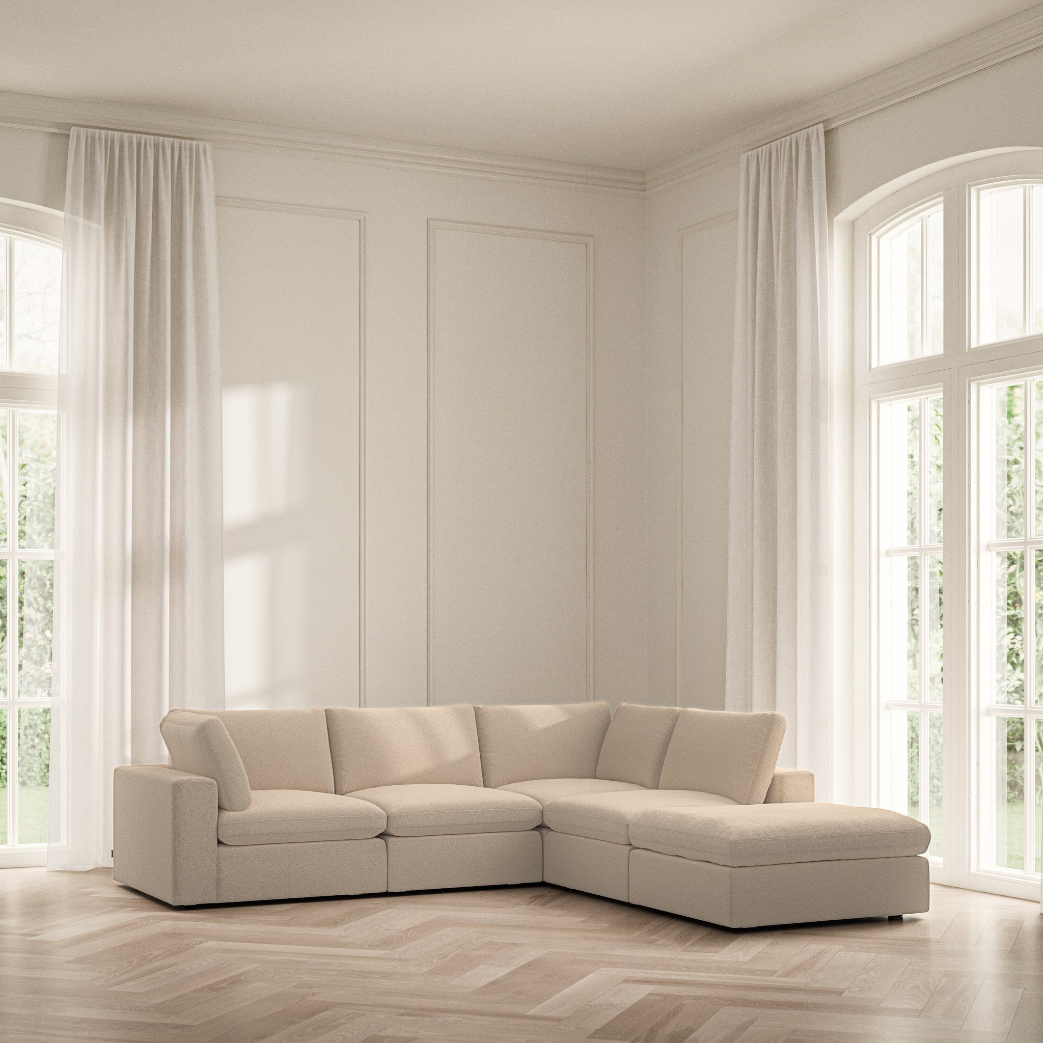 Cloud Corner Chaise RHF - Soft Teddy
