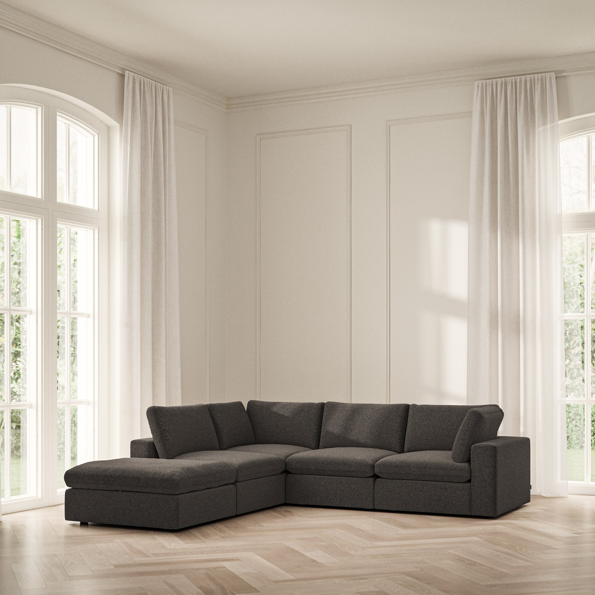 Cloud Corner Chaise LHF - Soft Teddy