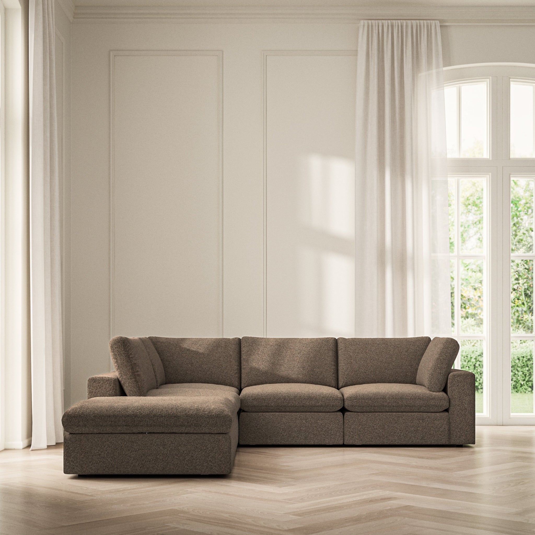 Cloud Corner Chaise LHF - Soft Teddy