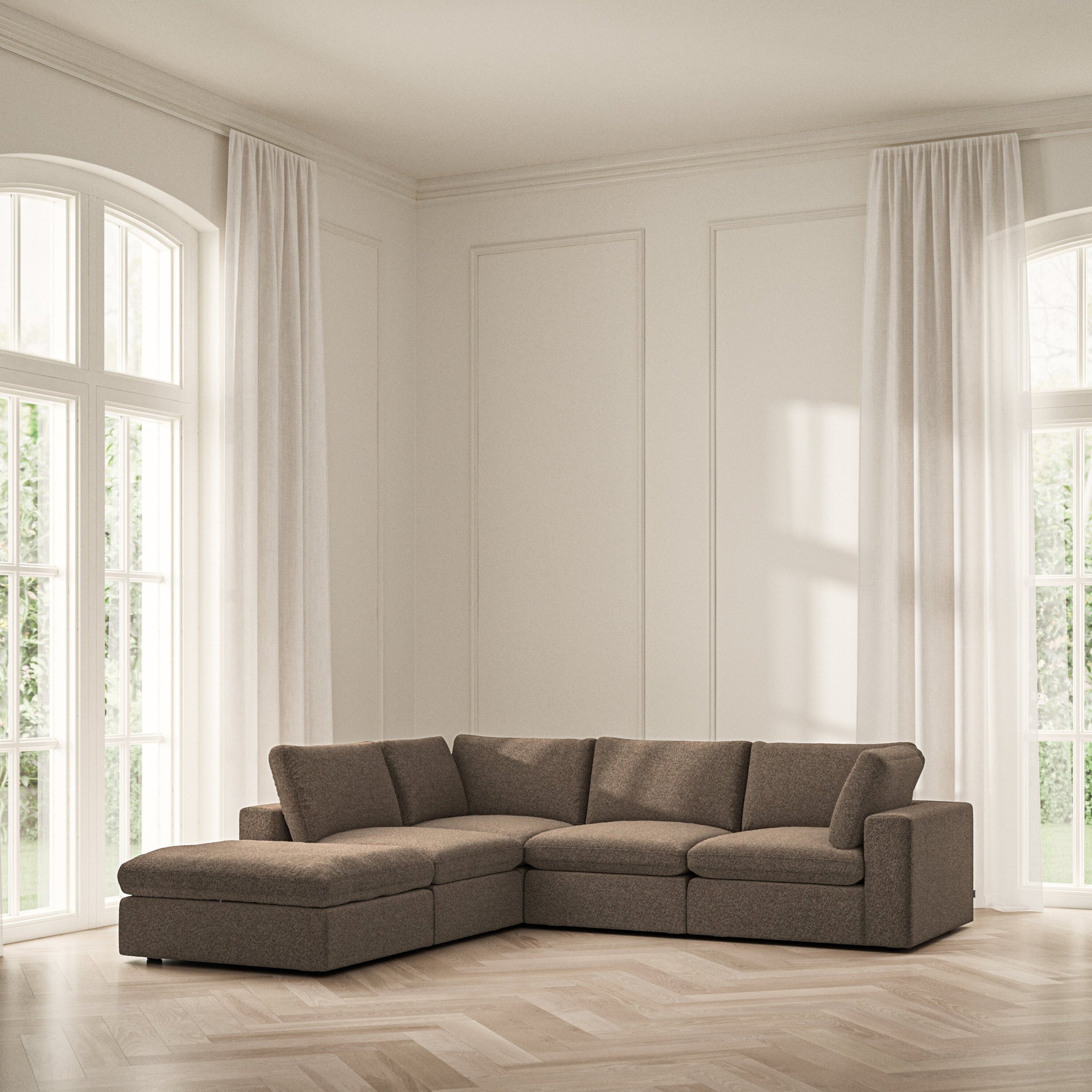 Cloud Corner Chaise LHF - Soft Teddy
