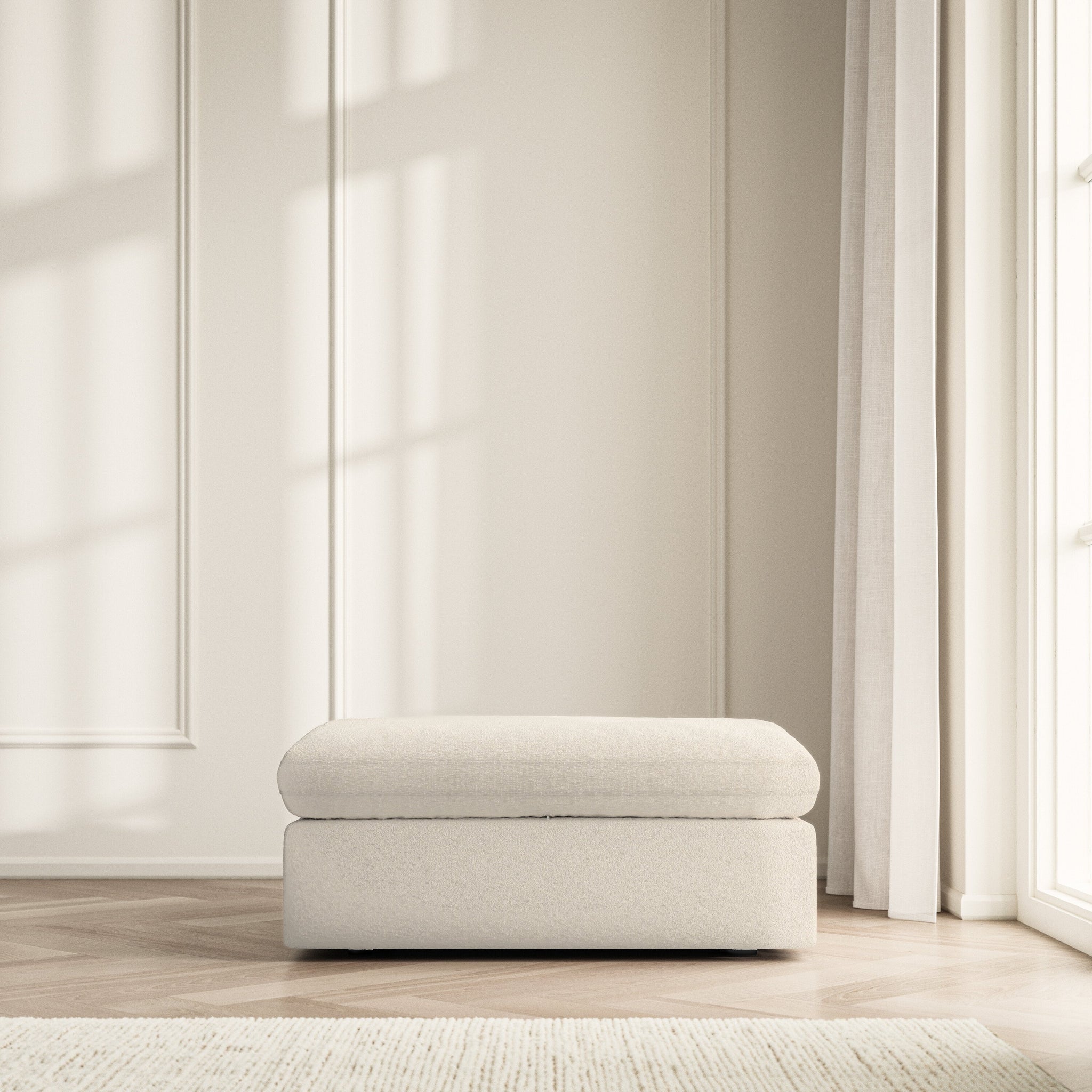 Cloud Footstool - Soft Teddy