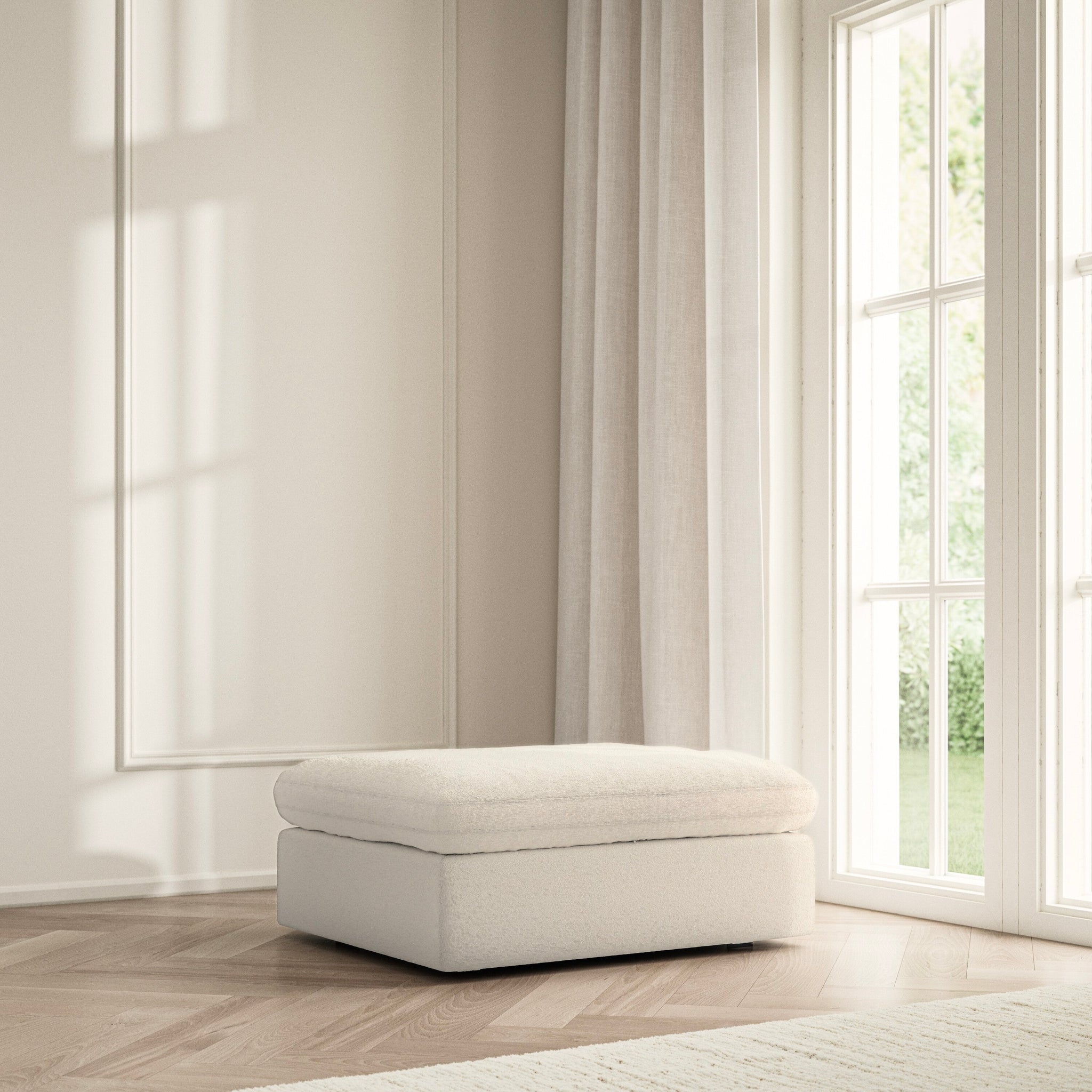 Cloud Footstool - Soft Teddy