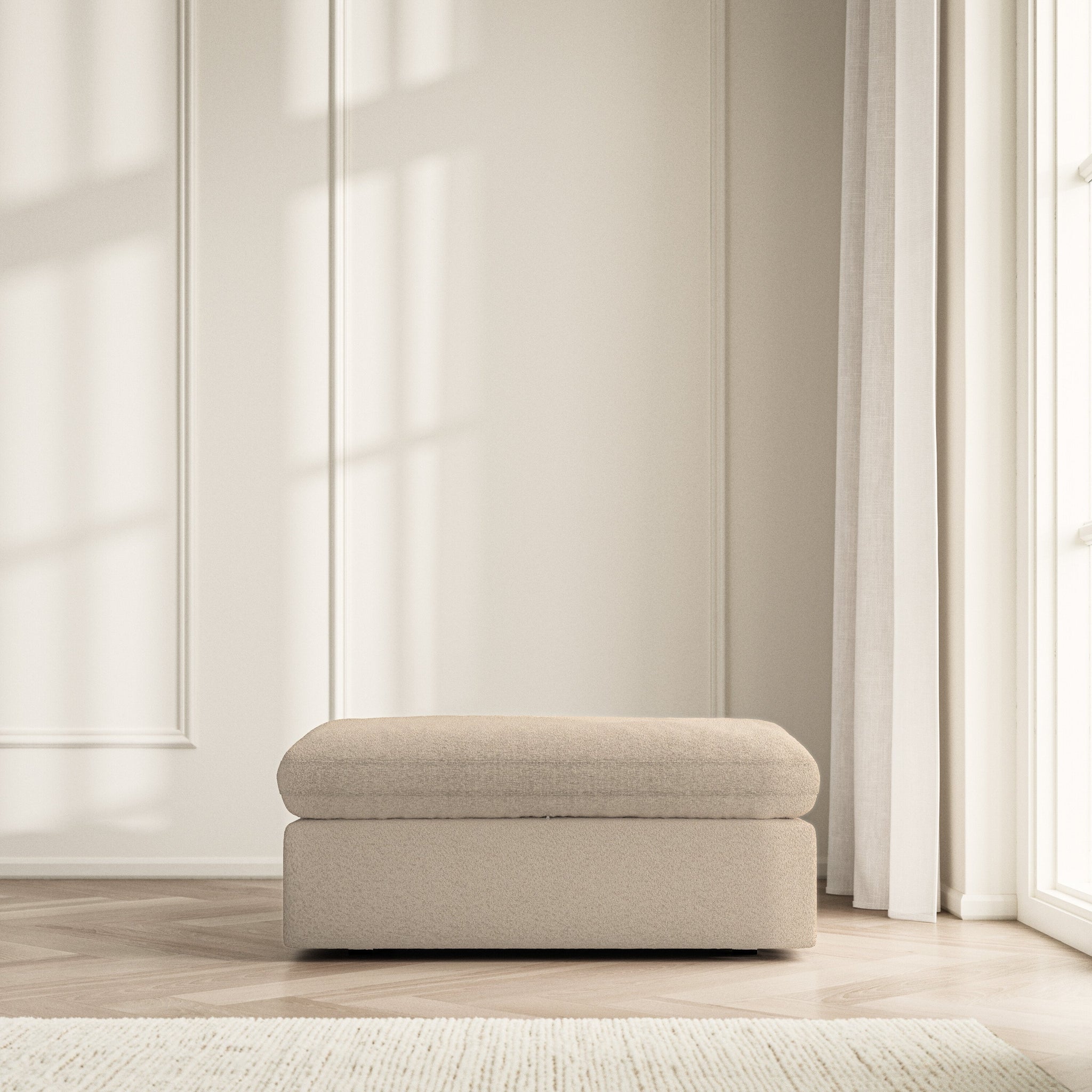 Cloud Footstool - Soft Teddy