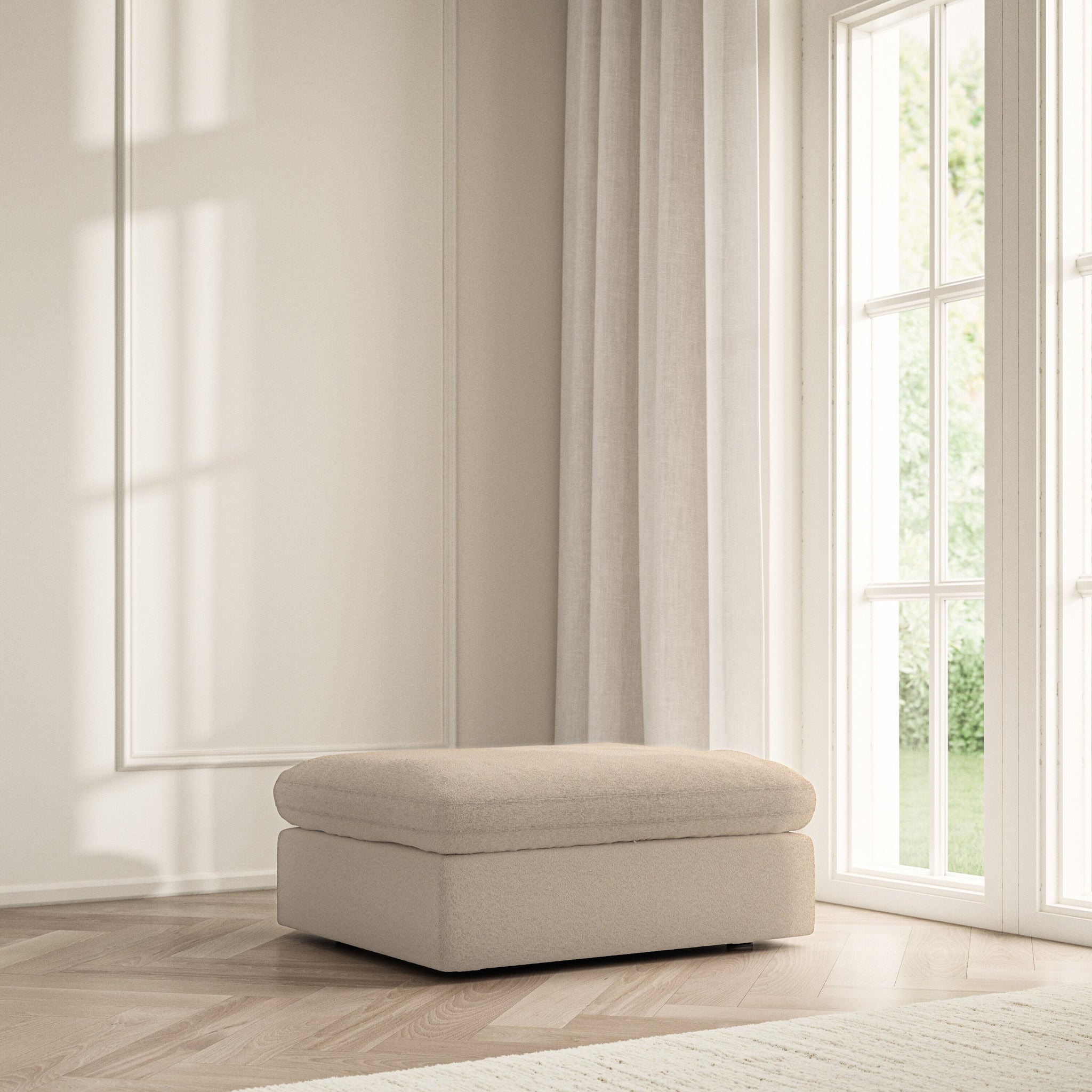 Cloud Footstool - Soft Teddy
