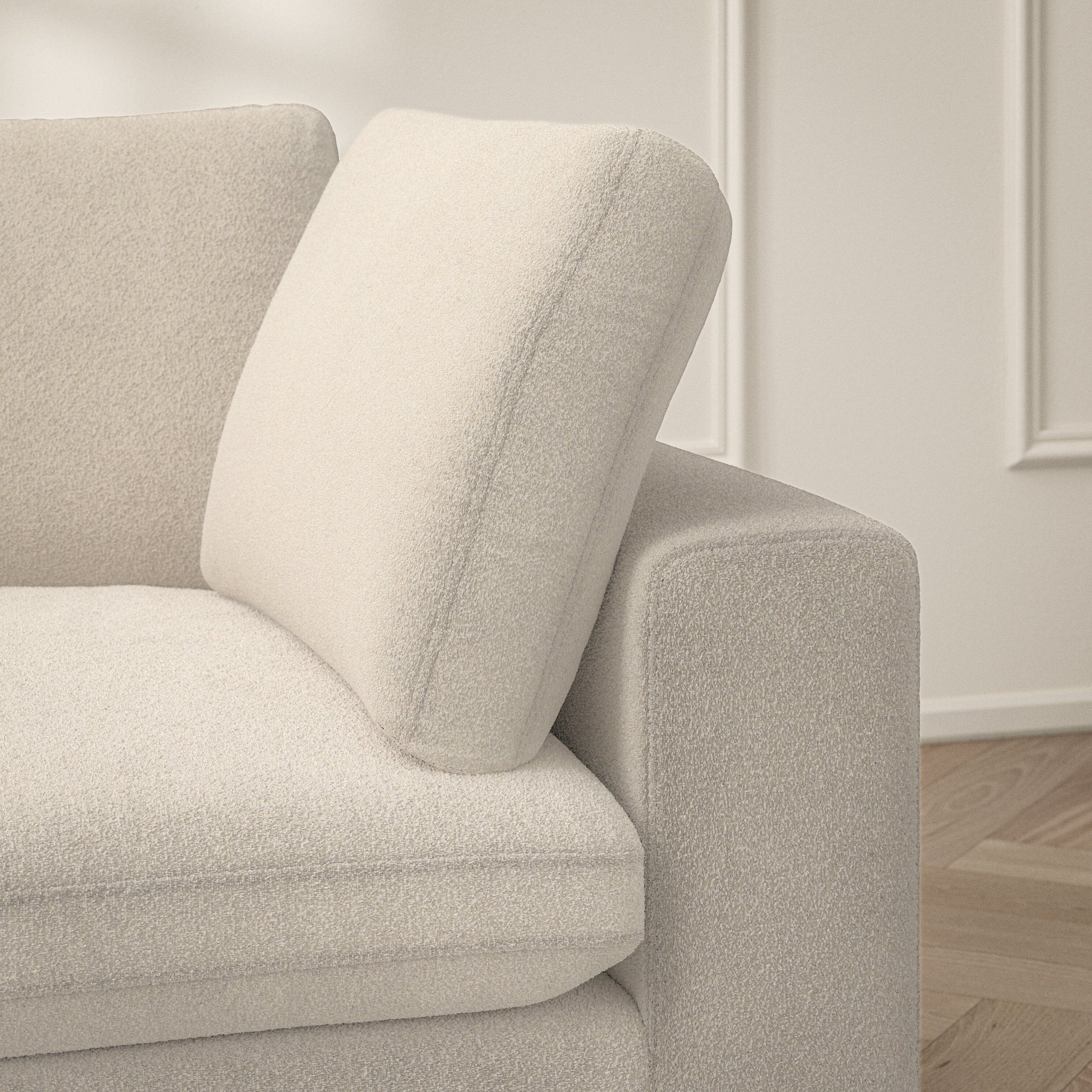 Cloud Corner Chaise LHF - Soft Teddy