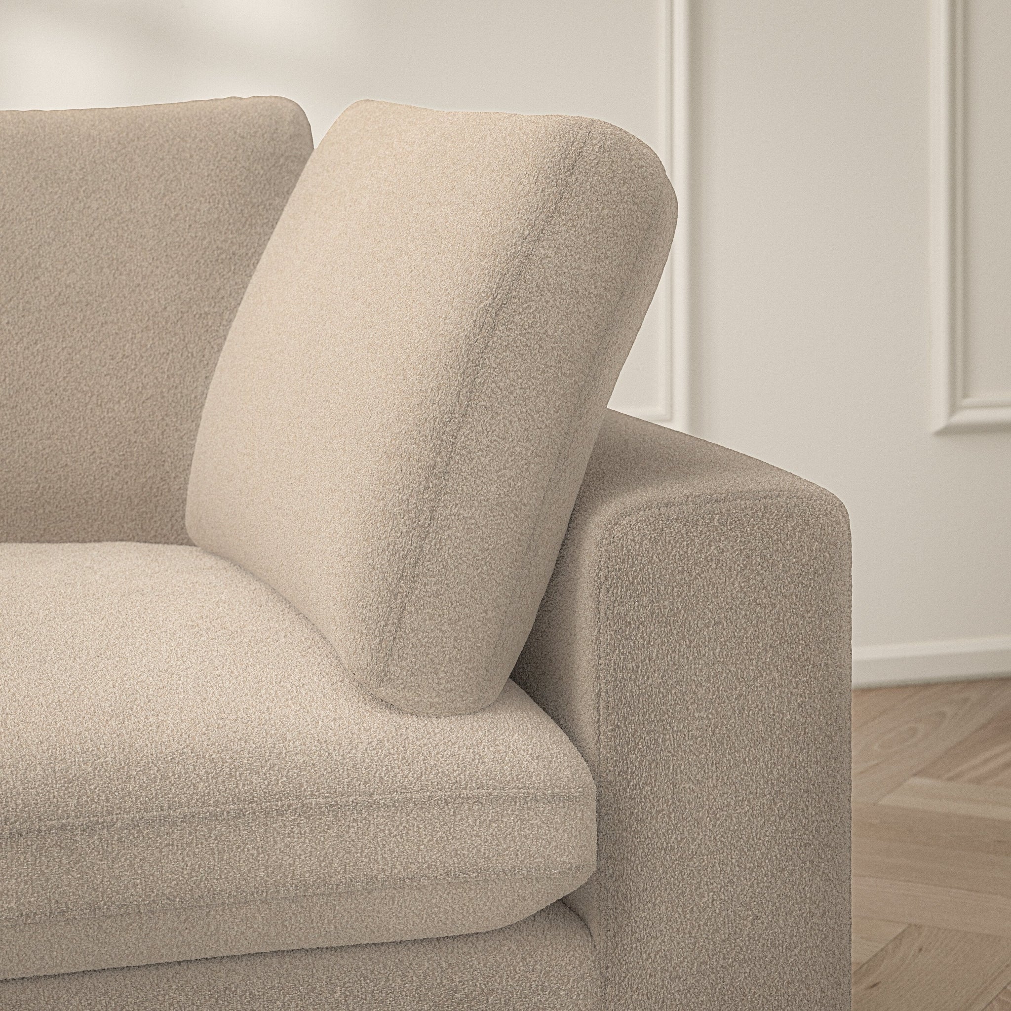 Cloud Corner Chaise LHF - Soft Teddy