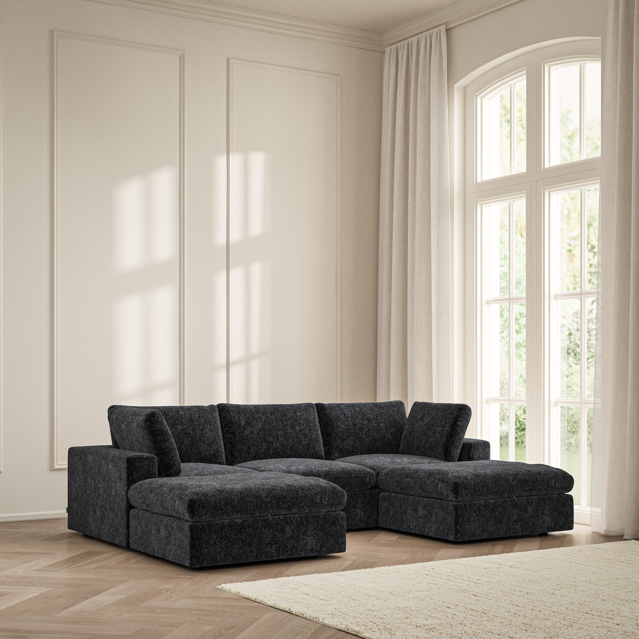 Cloud U-Shape Footstool End  - Symphony
