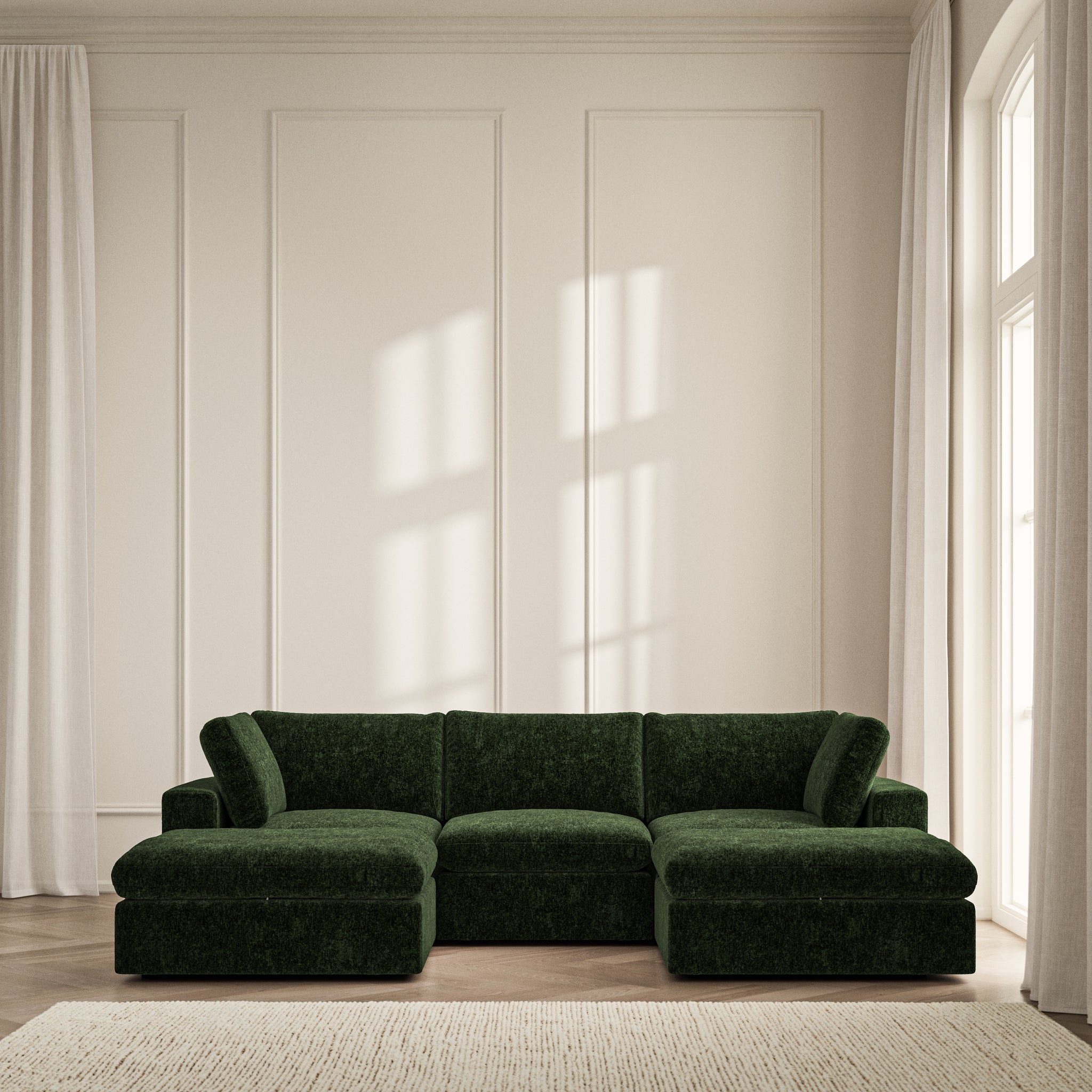 Cloud U-Shape Footstool End  - Symphony