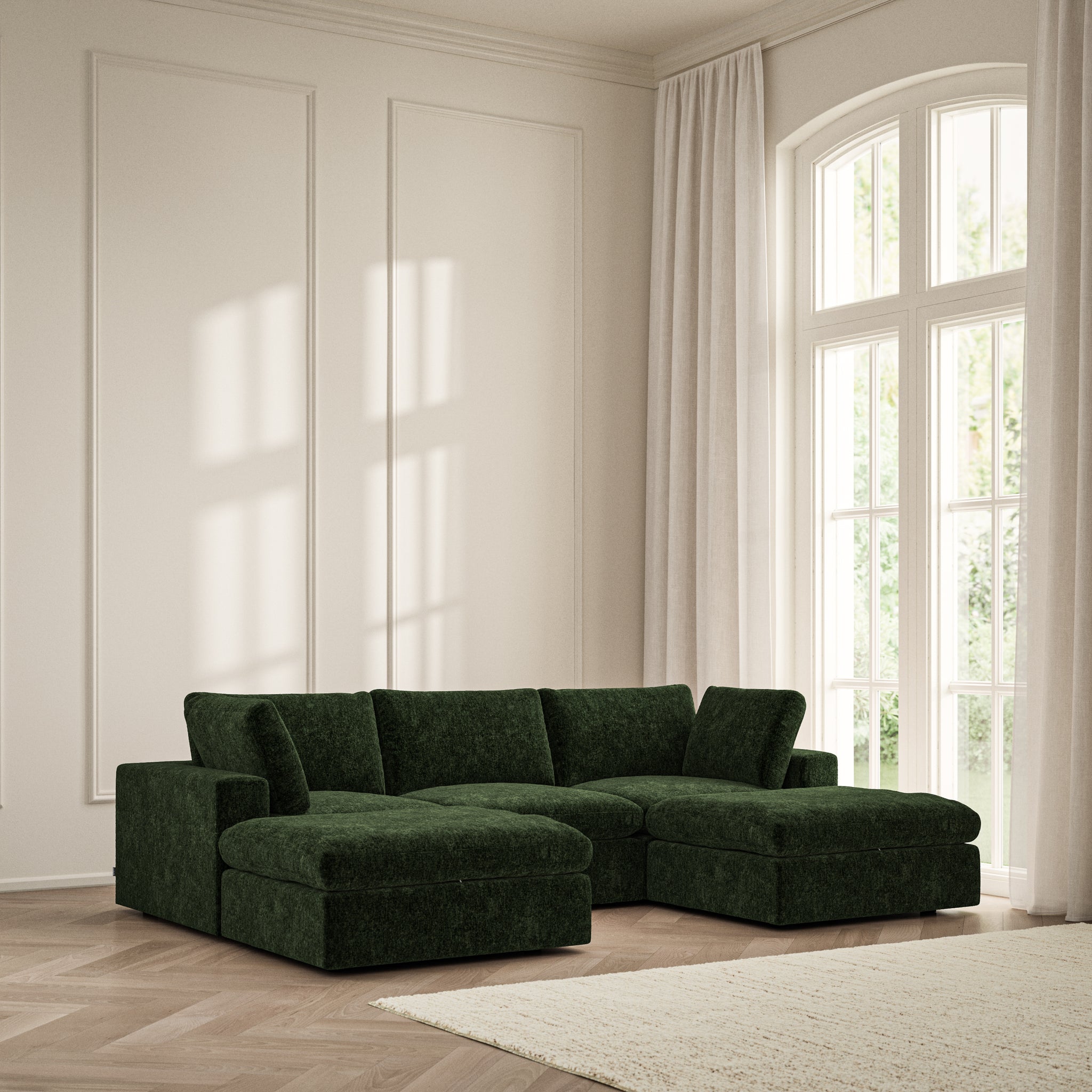 Cloud U-Shape Footstool End  - Symphony