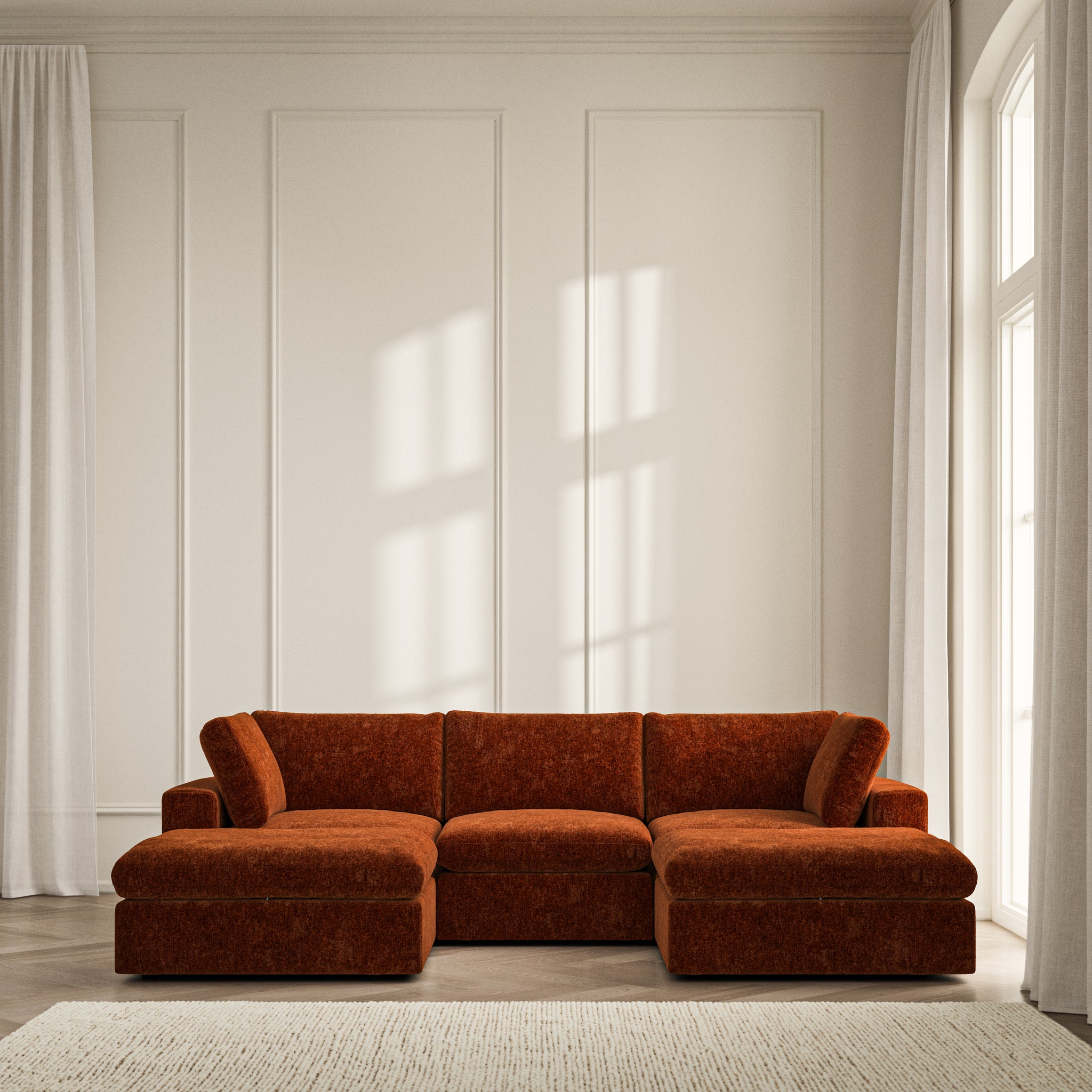 Cloud U-Shape Footstool End  - Symphony