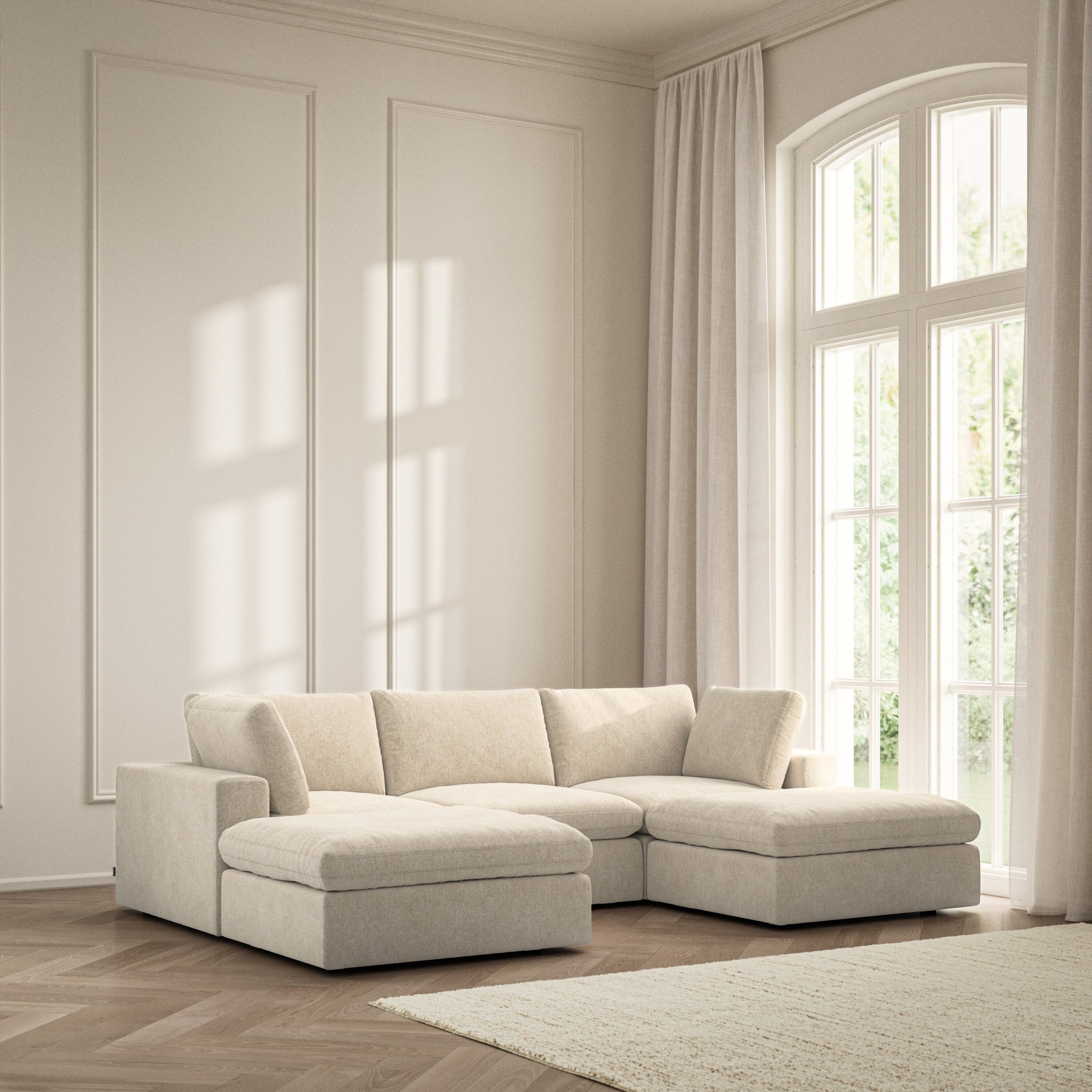 Cloud U-Shape Footstool End  - Symphony
