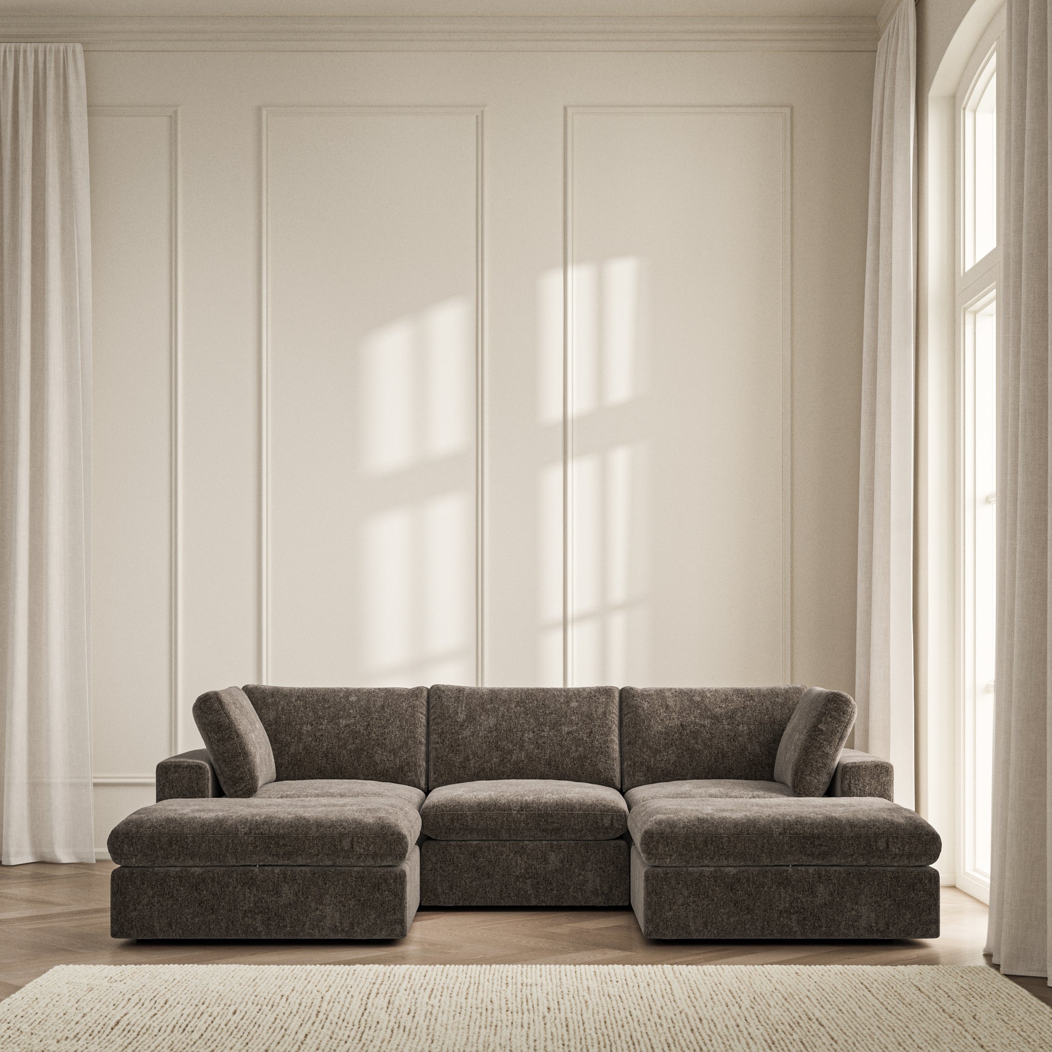 Cloud U-Shape Footstool End  - Symphony