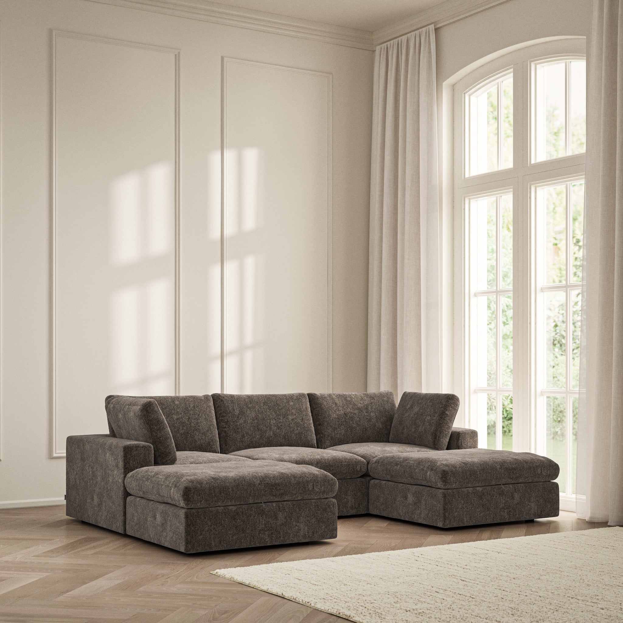 Cloud U-Shape Footstool End  - Symphony