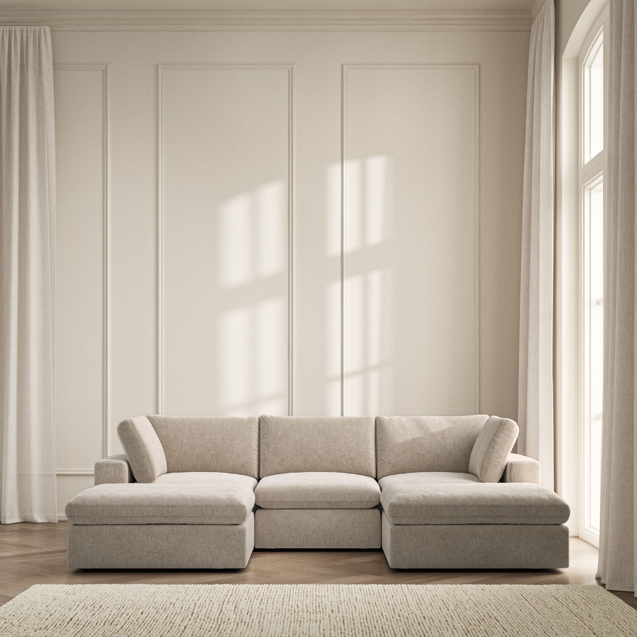 Cloud U-Shape Footstool End  - Symphony
